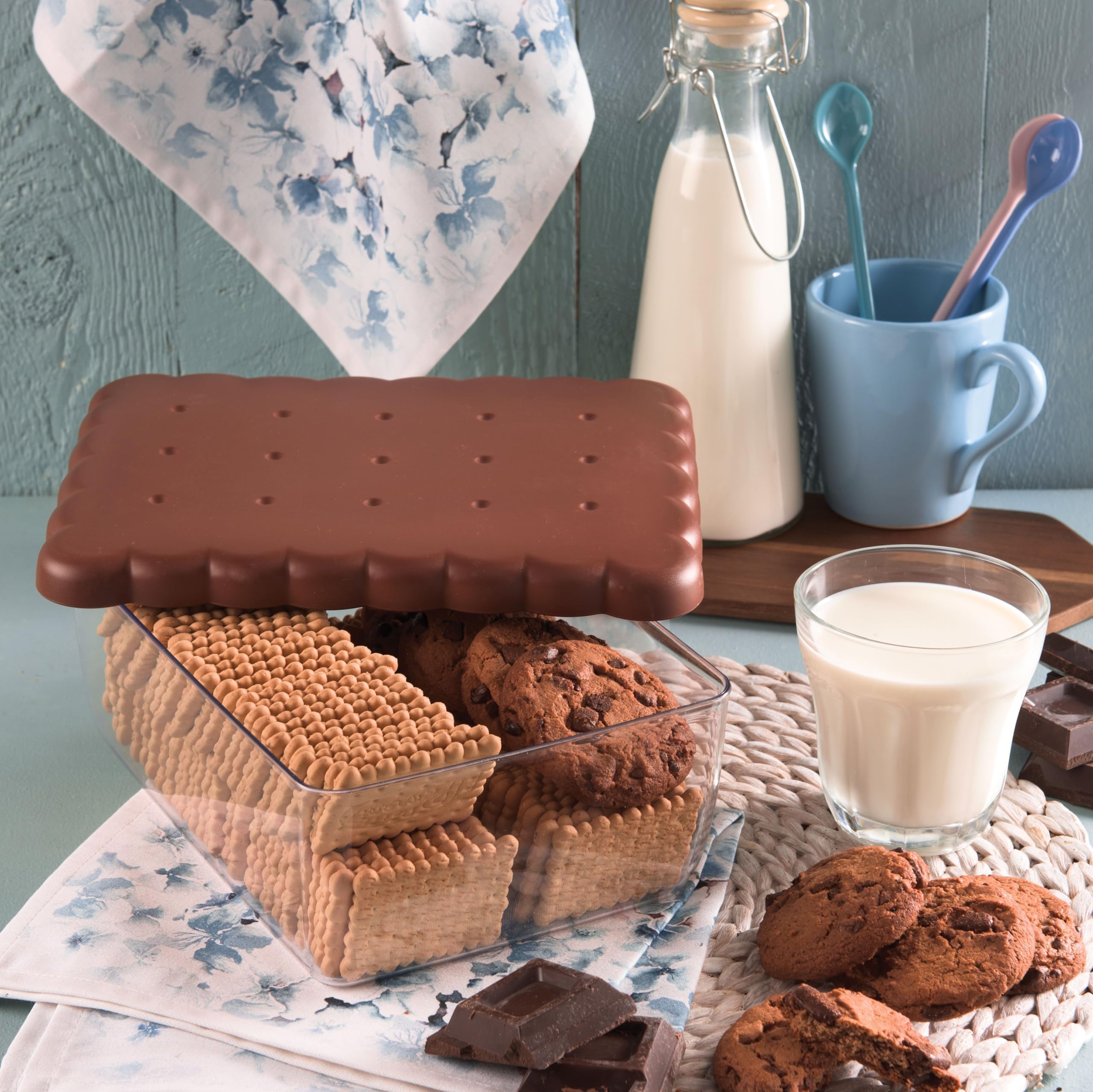 Snips 077120 Rectangular Biscuit Saver  Brownclear