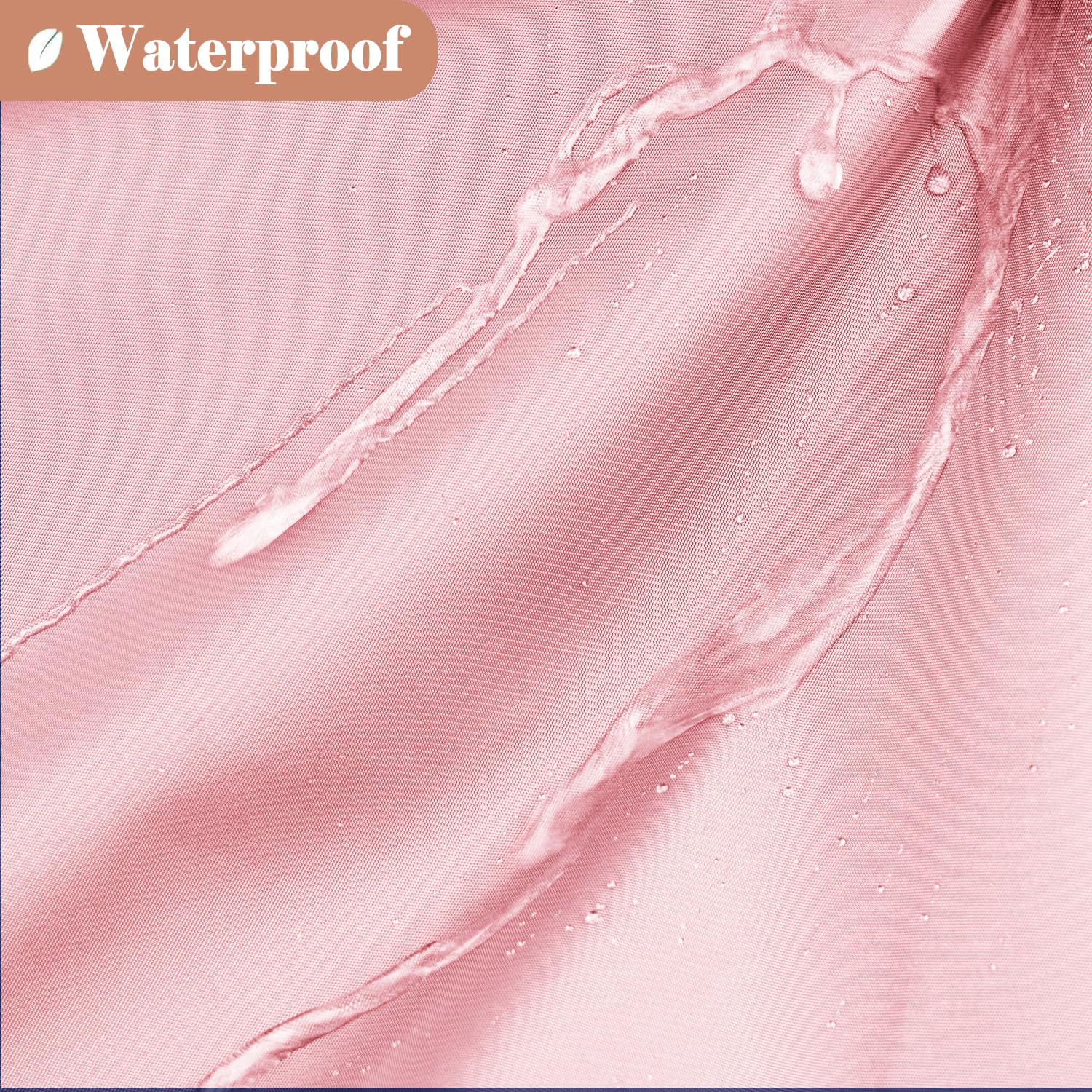 UFRIDAY Pink Shower Curtain Decorative Polyester Fabric Shower Curtain for Bathroom with Sheer Window Set 72 x 72 Inch for Girls Woman Lady Light Pink