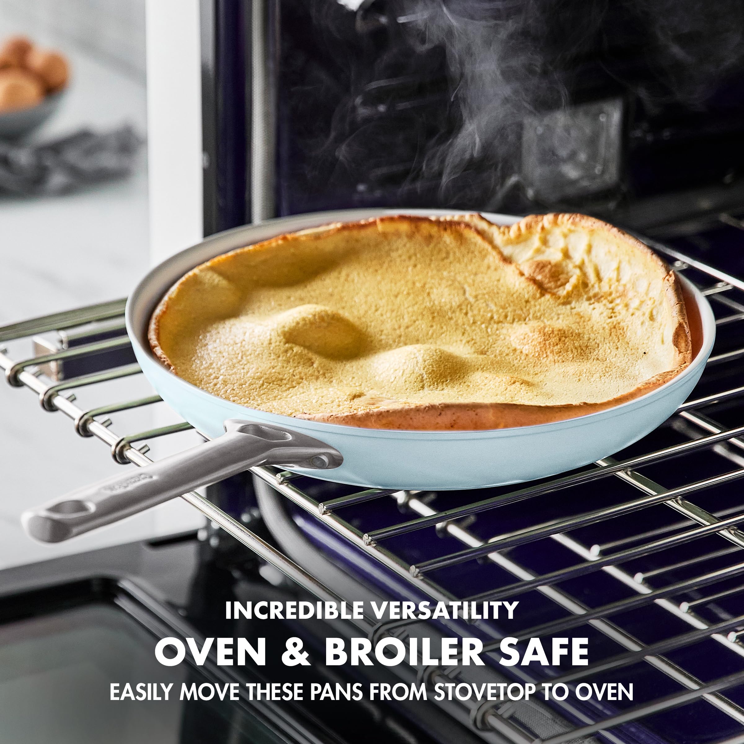 GreenPan Padova Hard Anodized Healthy Ceramic Nonstick, 10 Piece Cookware Pots and Pans Set, PFAS-Free, Dishwasher Safe, Light B