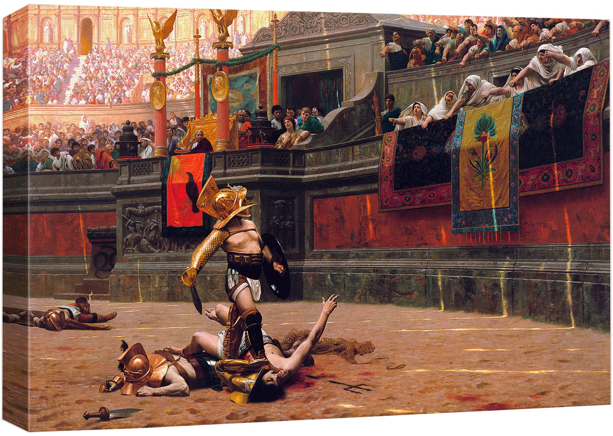 Wall26 - Pollice Verso By Jean-Leon Gerome - Canvas Print Wall Art Famous Painting Reproduction - 24'' X 36''