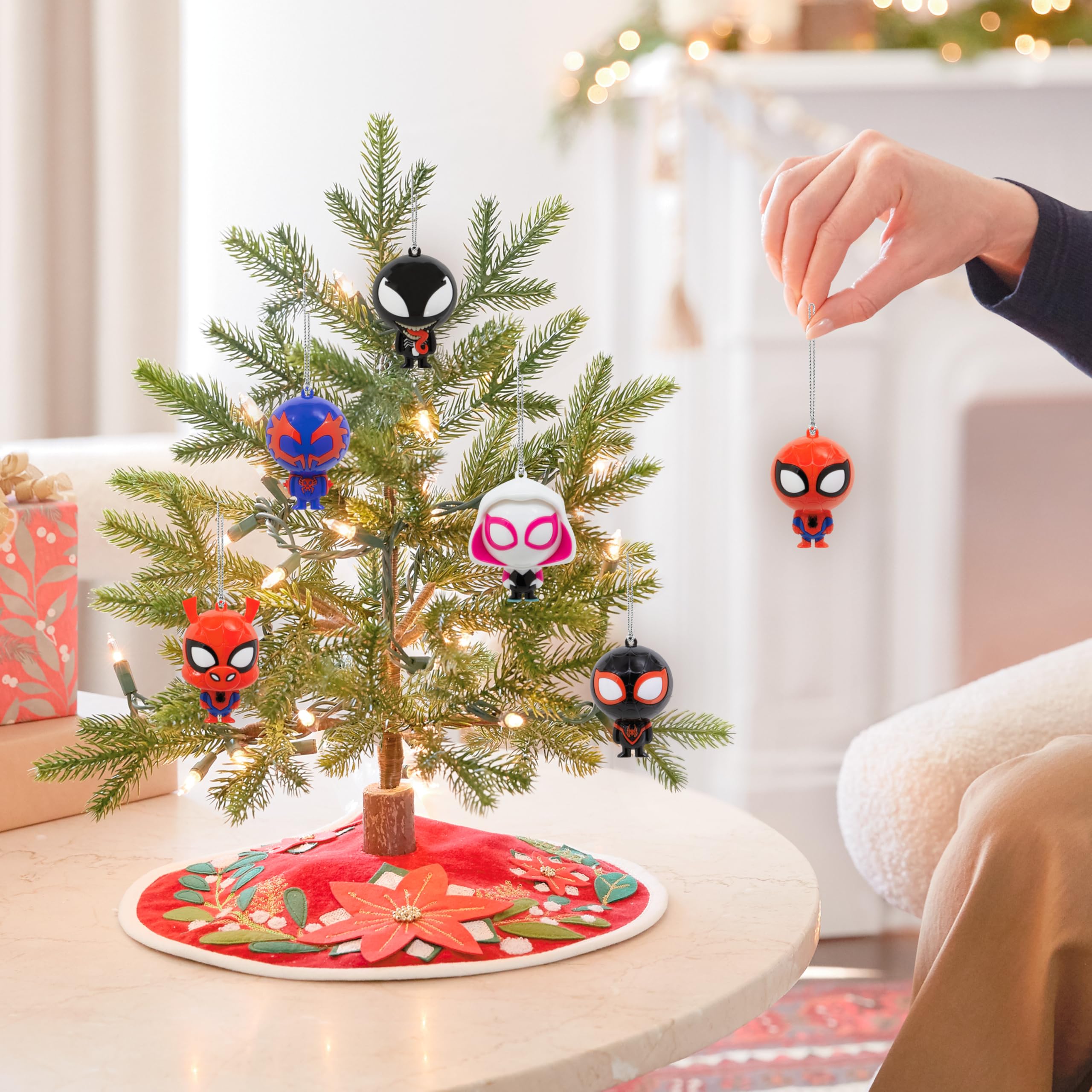 Hallmark Marvel Spider-Man Series 4 Mystery Christmas Ornaments, Shatterproof, Set of 2, Gifts for Marvel Fans