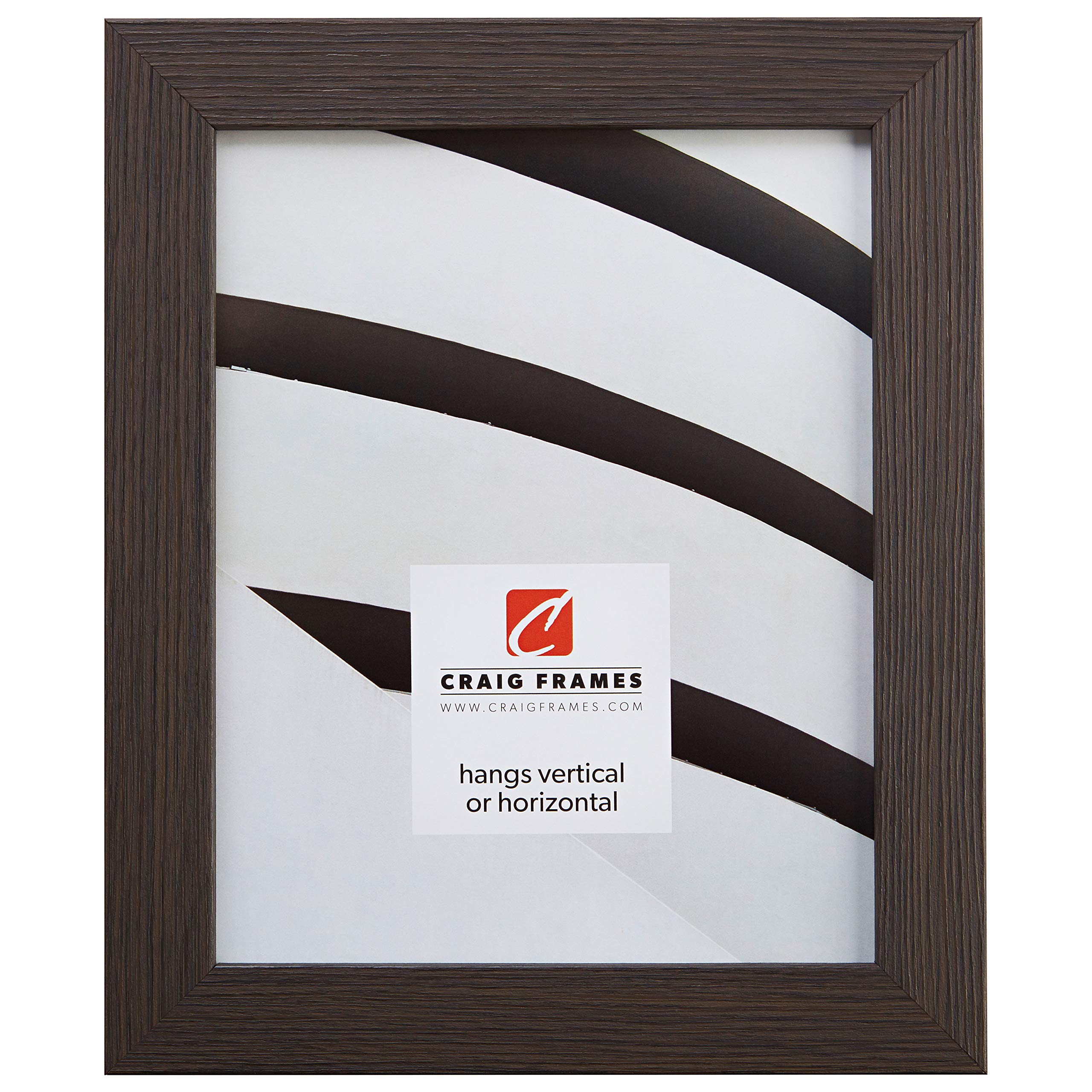 Craig Frames Bauhaus 125, 11x14 Picture Frame, Melinga Gray Oak