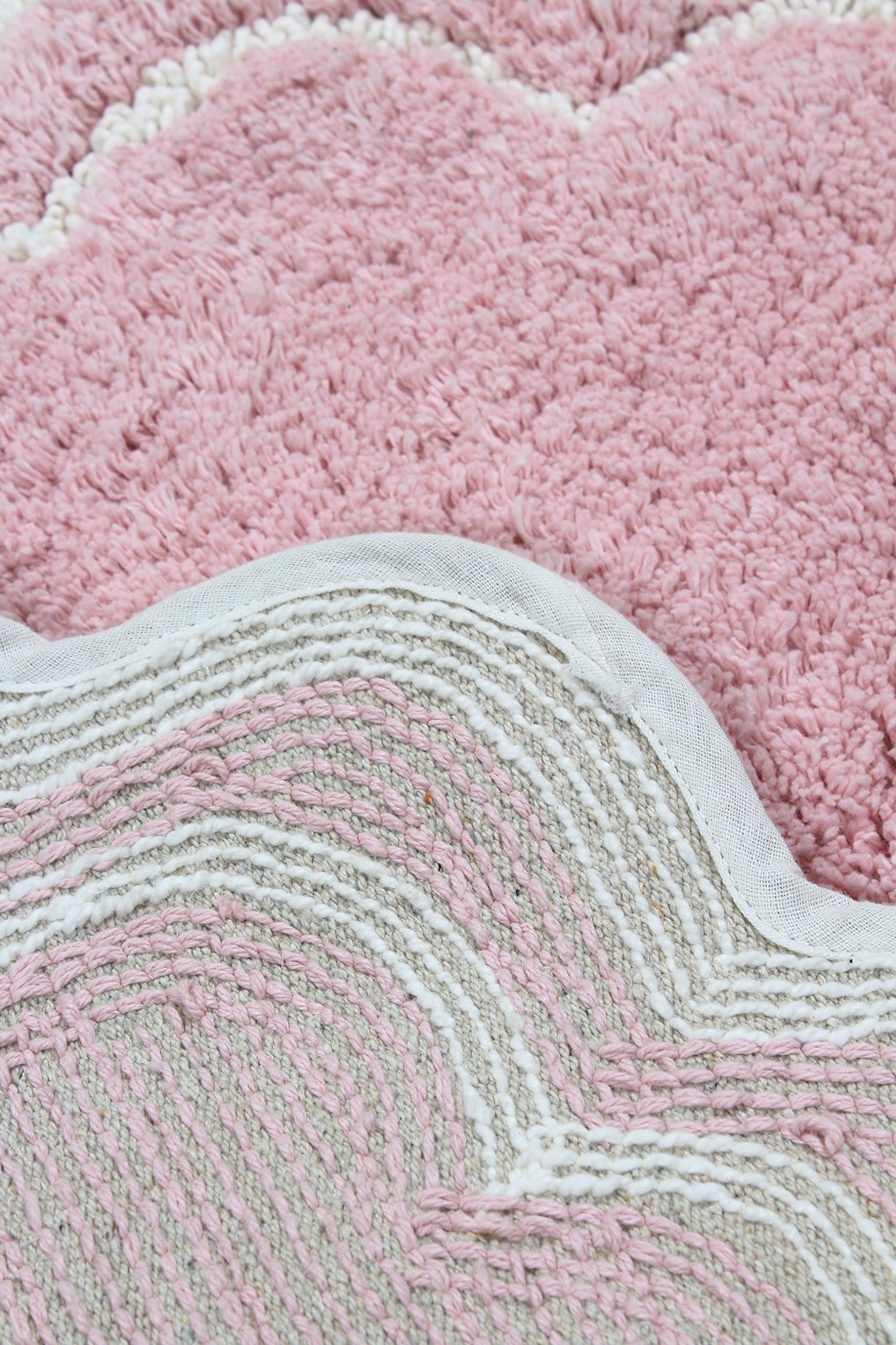 Home Weavers Allure Collection Toilet Rugs U Shaped Contour,Extra Thick Toilet Rug, Non-Slip Contour Mat For Bathroom,100% Cotto