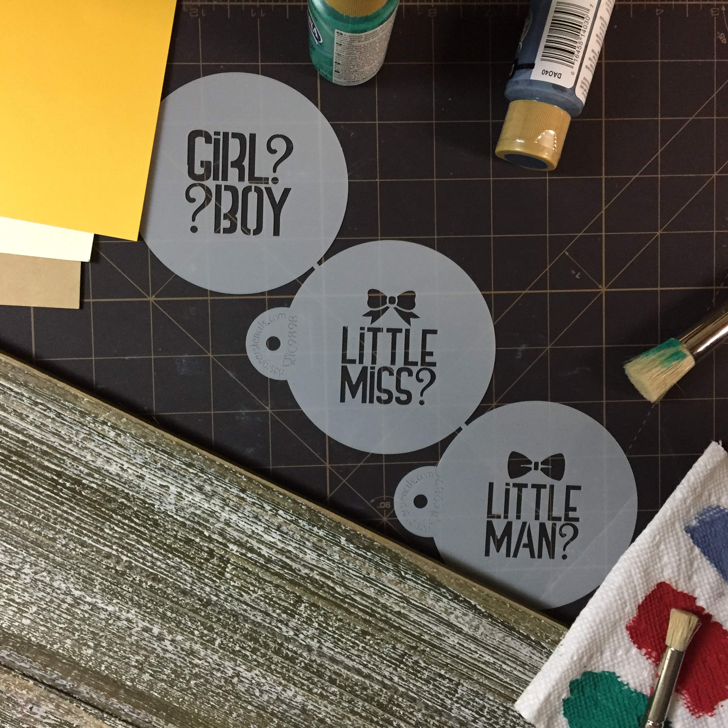 Gender Reveal Cookie Stencil Set C989 By Designer Stencils