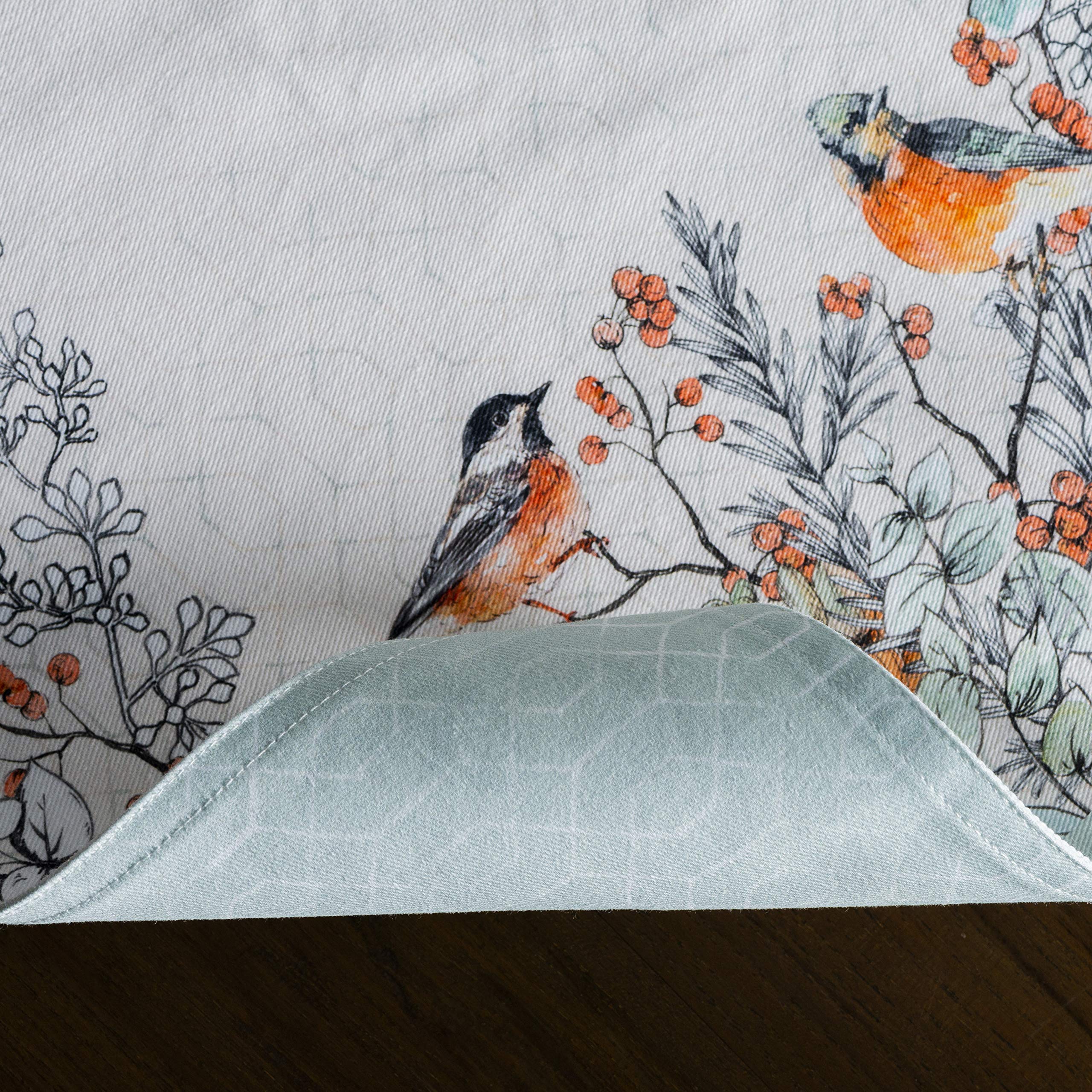 Maison D' Hermine Placemats 100% Cotton Set Of 4 Decorative Washable Table Cloth Placemat, Dining, Holidays, Buffet Party & Wedd