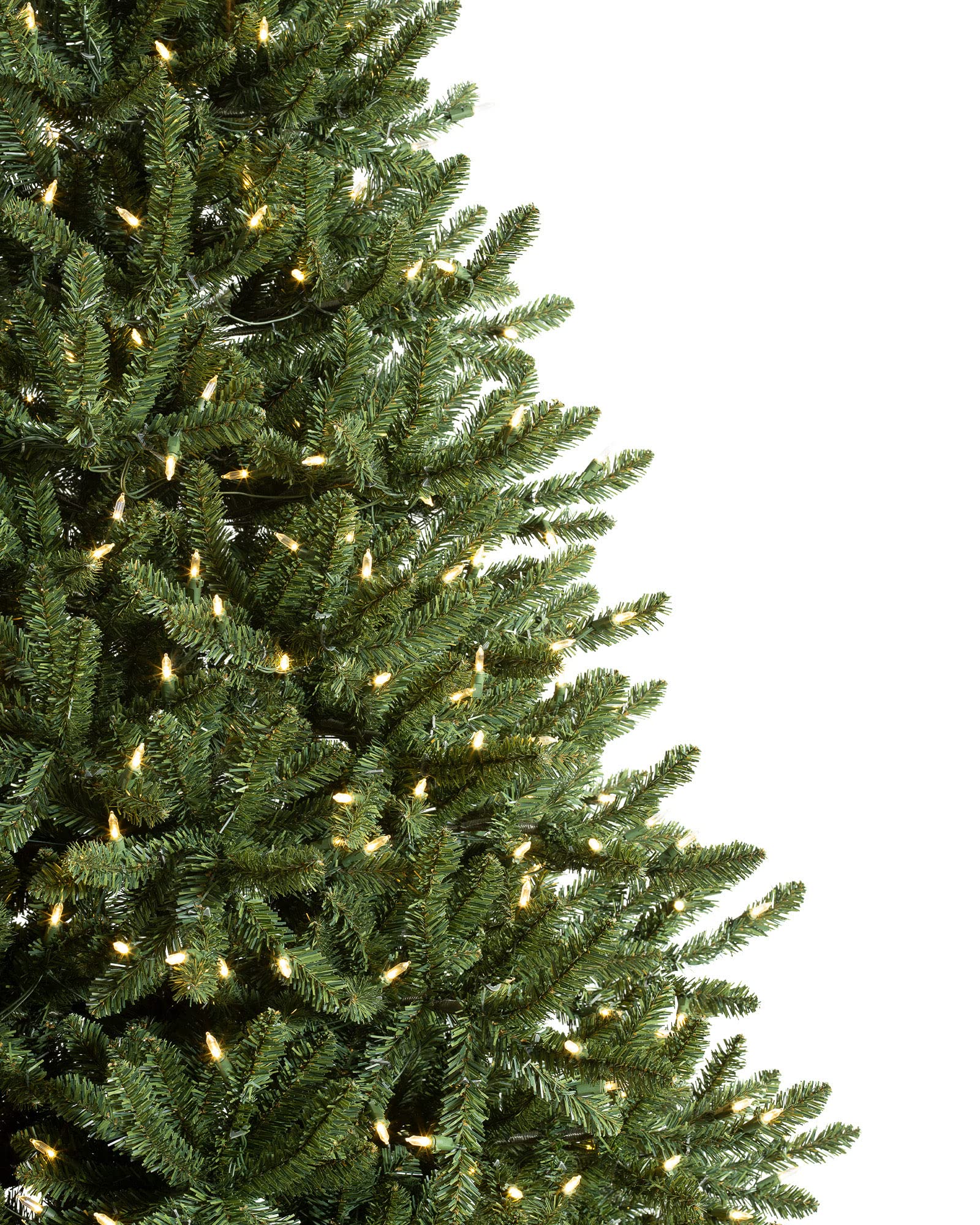 Treetopia Green Artificial Christmas Tree | Alexander Fir - 7.5 Ft | Prelit with 900 LED Candlelight Clear Lights | Includes Tre