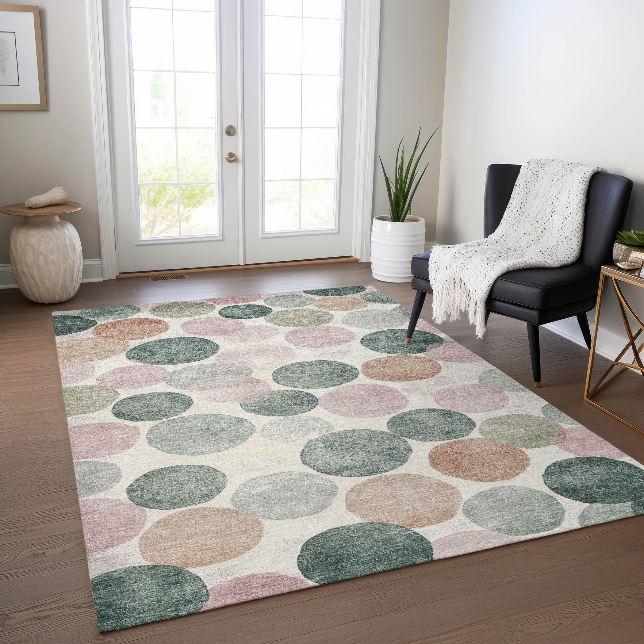 Machine Washable Indoor/Outdoor Chantille Salmon 5 x 76 Rug
