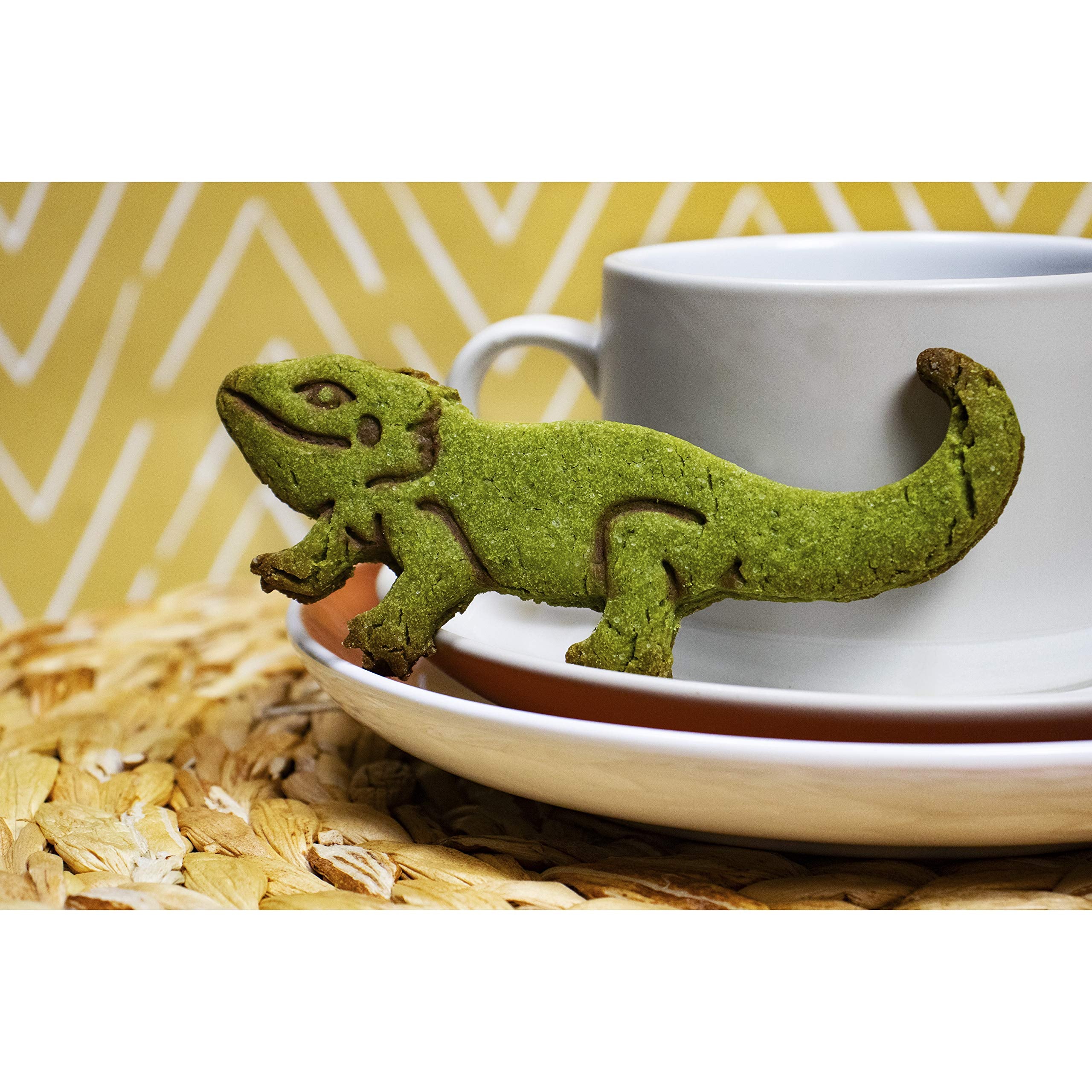 Set Of 2 Pogona Bearded Dragon Cookie Cutters (Designs: Body And Face), 2 Pieces - Bakerlogy