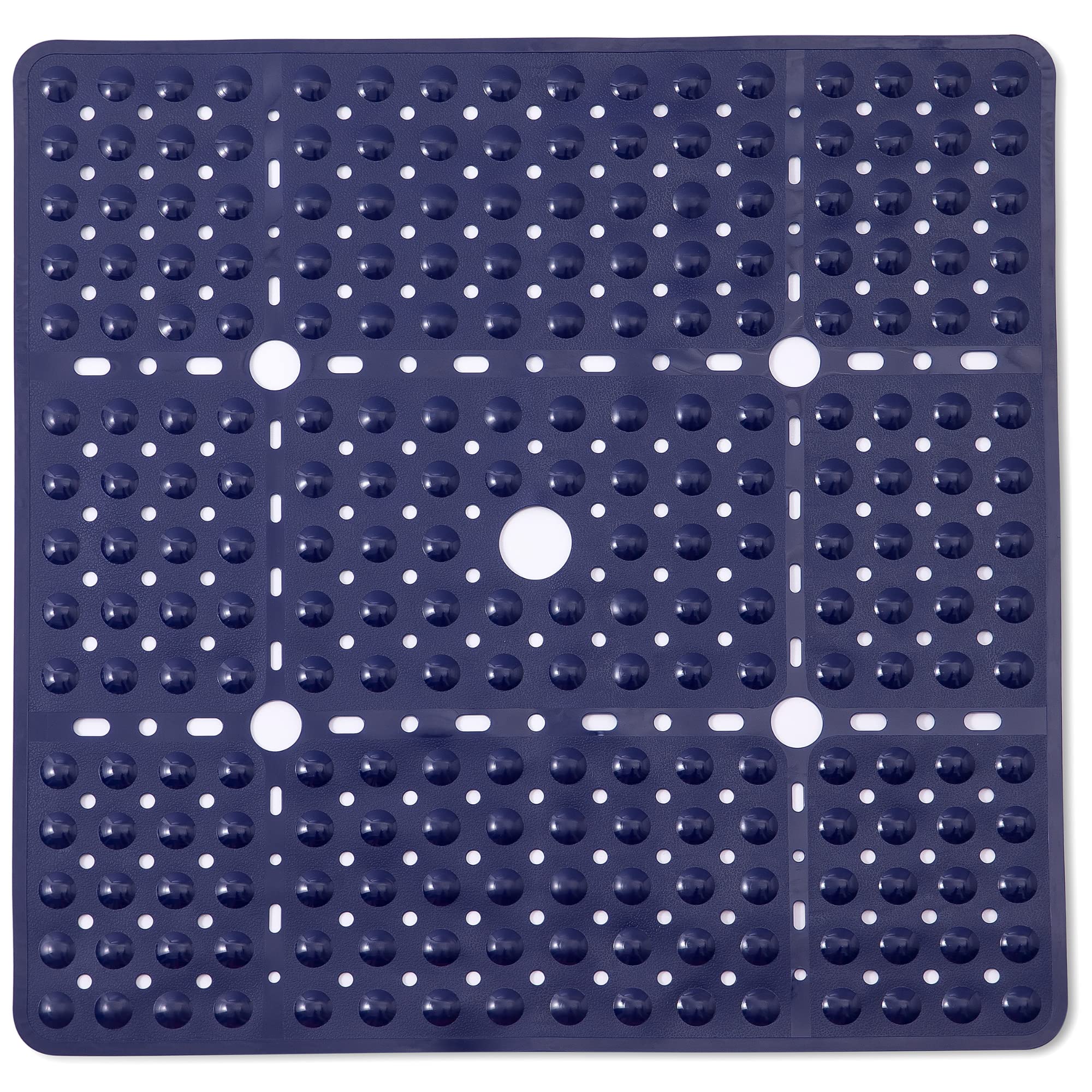 Enkosi Large Square Shower Mat Non Slip - Shower Mat With Drain Hole In Middle - Non Slip Shower Mats - Shower Mats For Showers