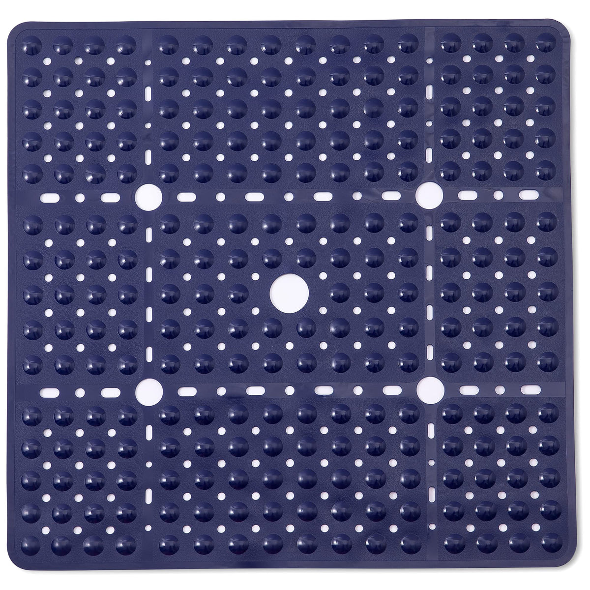 Enkosi Large Square Shower Mat Non Slip - Shower Mat With Drain Hole In Middle - Non Slip Shower Mats - Shower Mats For Showers