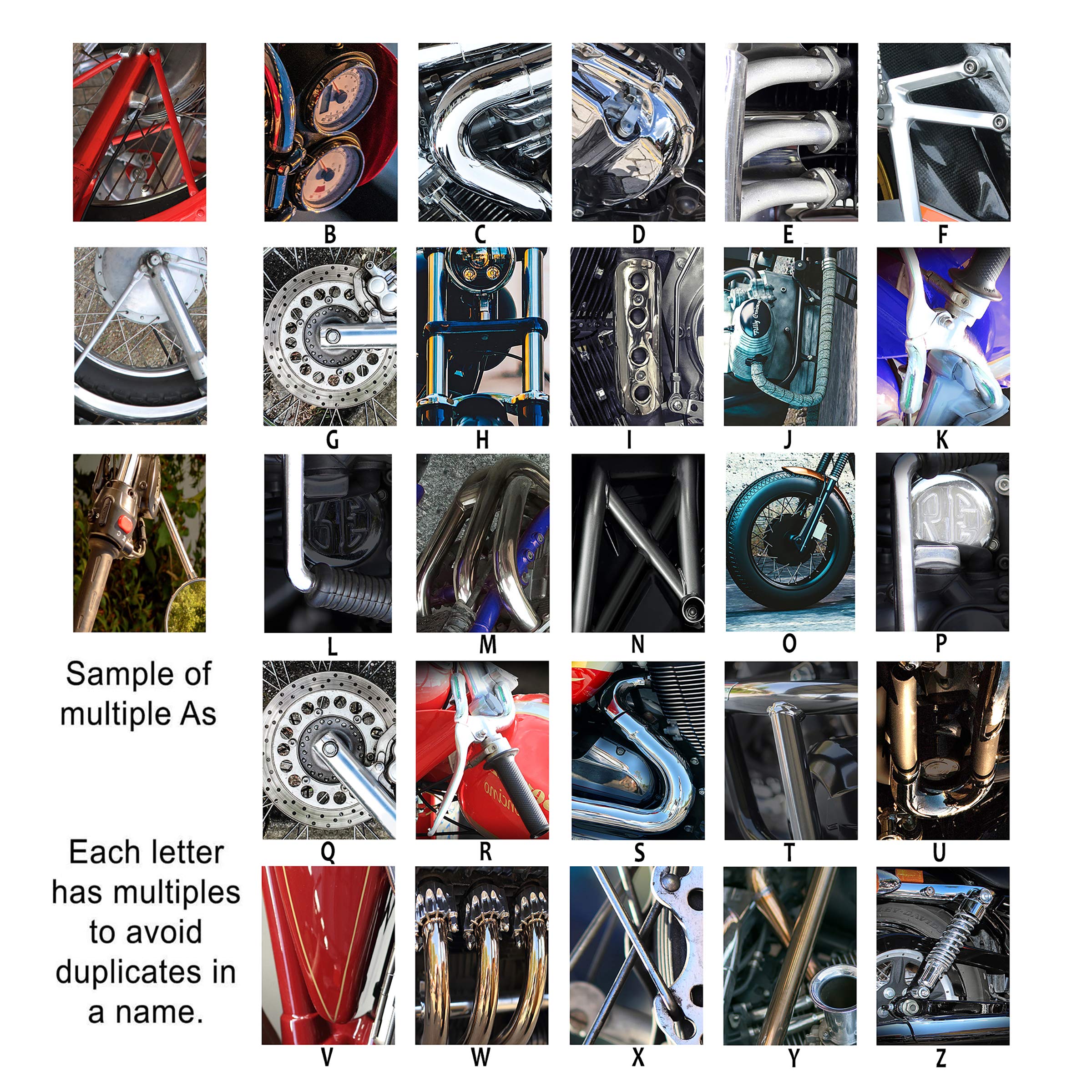 Personal-Prints Motorcycle Personalized Name Art Print | Customized Gift For The Harley Davidson, Indian Or Motorcycle Enthusias