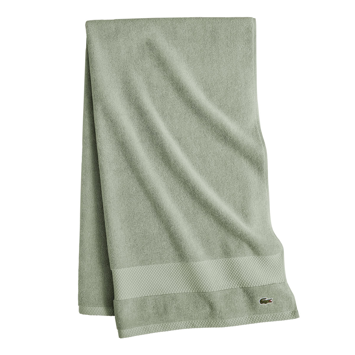 Lacoste Heritage Supima Cotton Bath Sheet, Aloe, 35'' X 70''