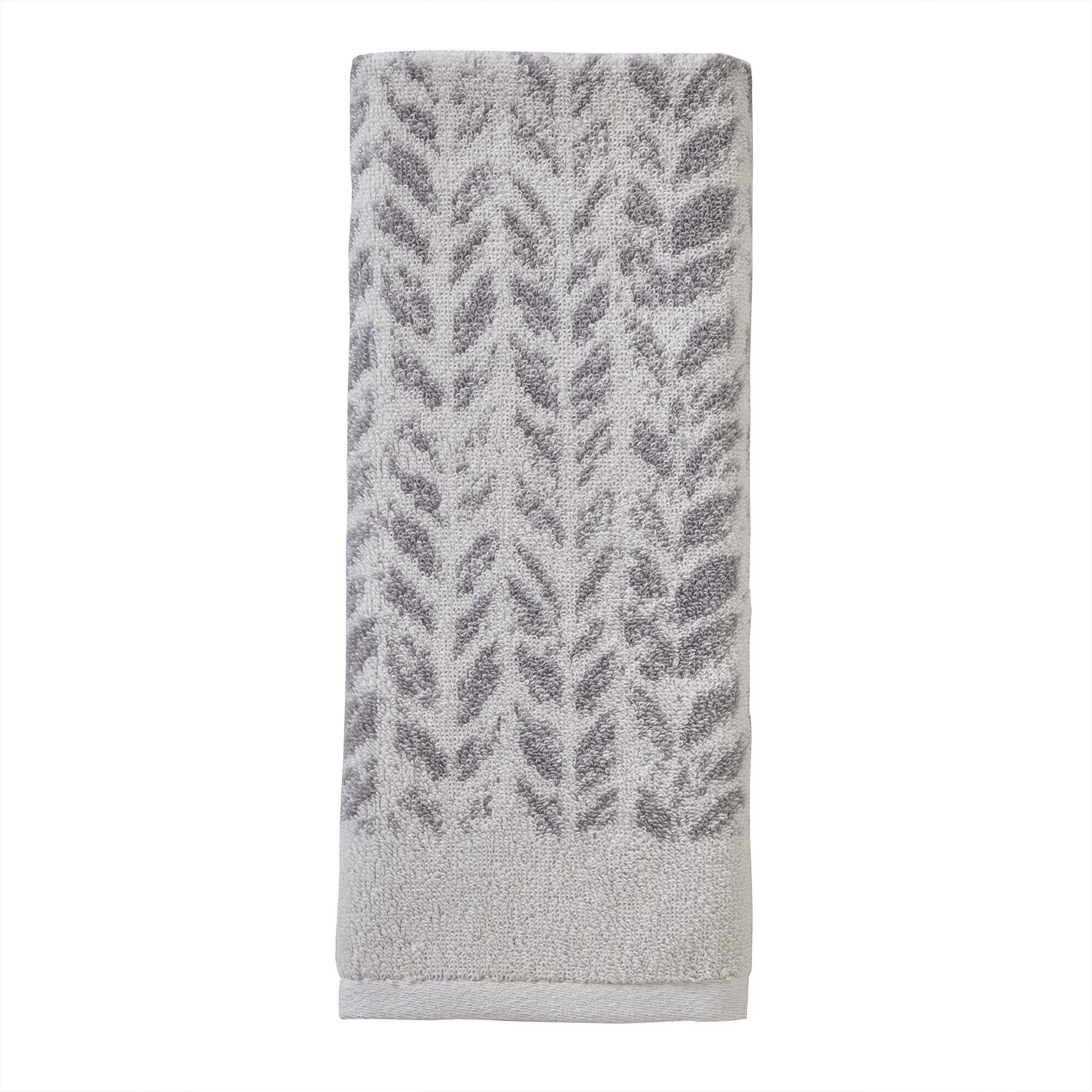SKL Home by Saturday Knight Ltd. Distressed Leaves Hand Towel Gray  16x26 (2-Pack)