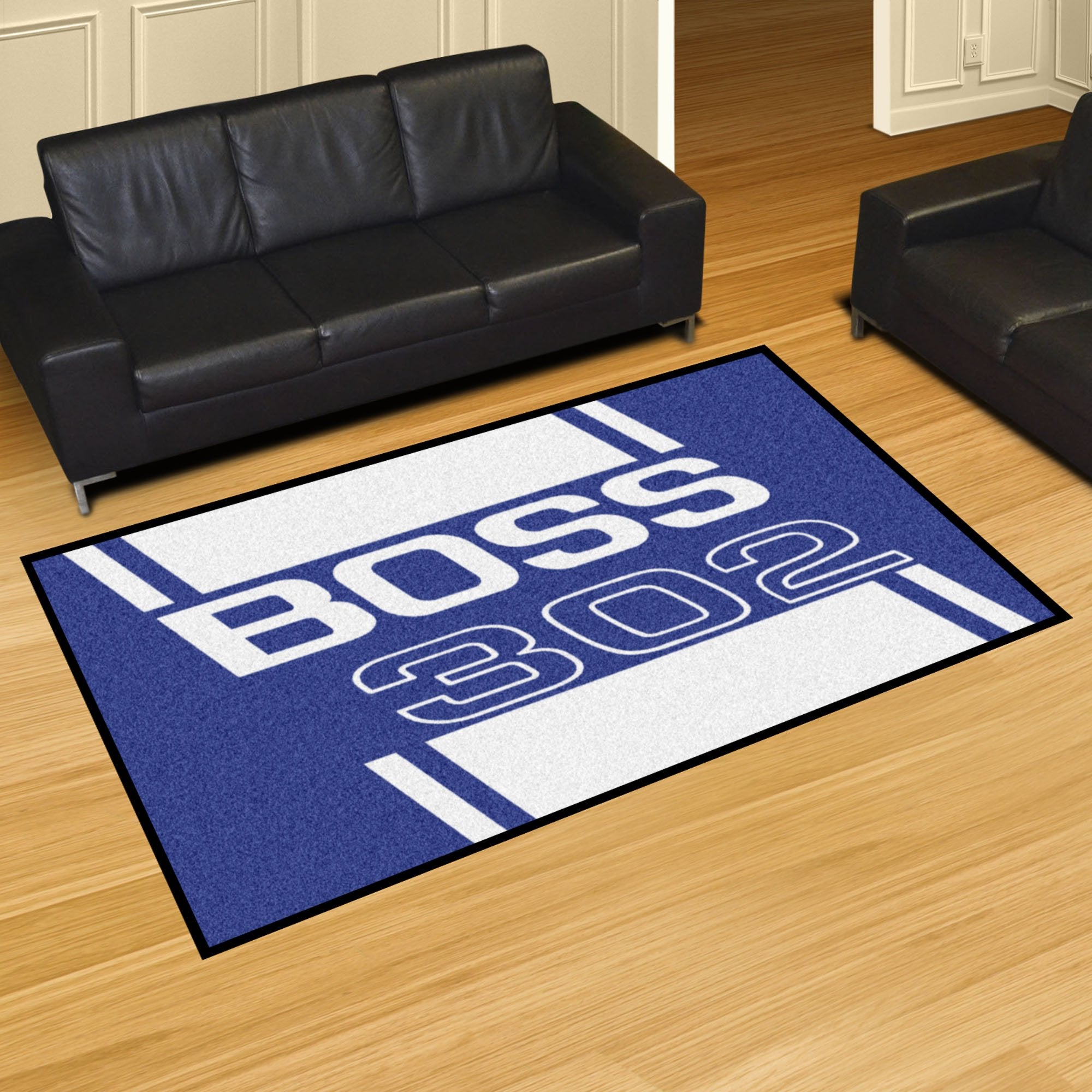 FANMATS 16296 Team Color 59.5 x 88 Rug (Boss 302 - Blue)