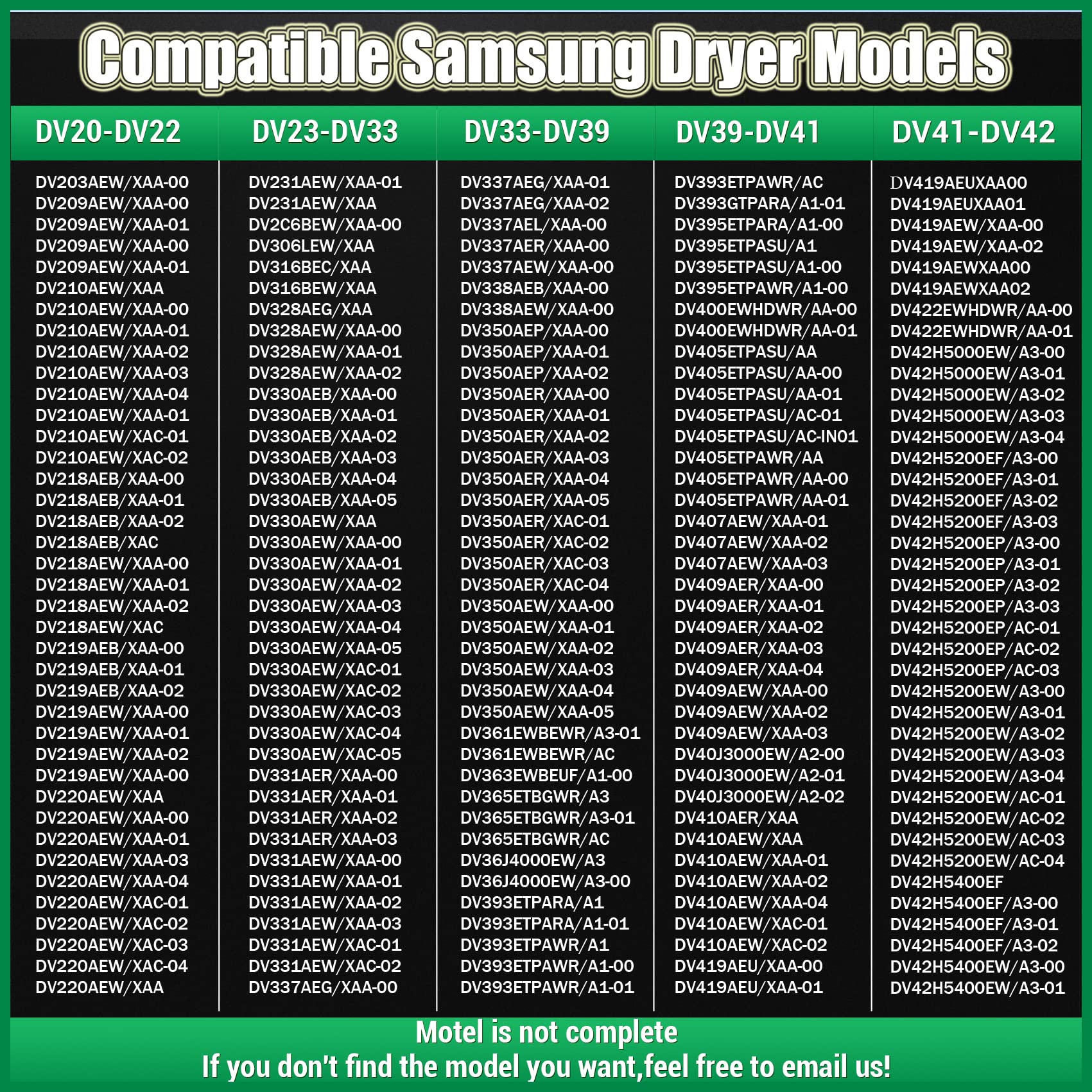 Dryer Heating Element Dc47-00019A For Samsung Dv45H7000Ewa2 Dv40J3000Ewa2 Dv42H5000Ewa3 Dve50M7450Wa3 Dv48H7400Ewa2 Dryer Heater
