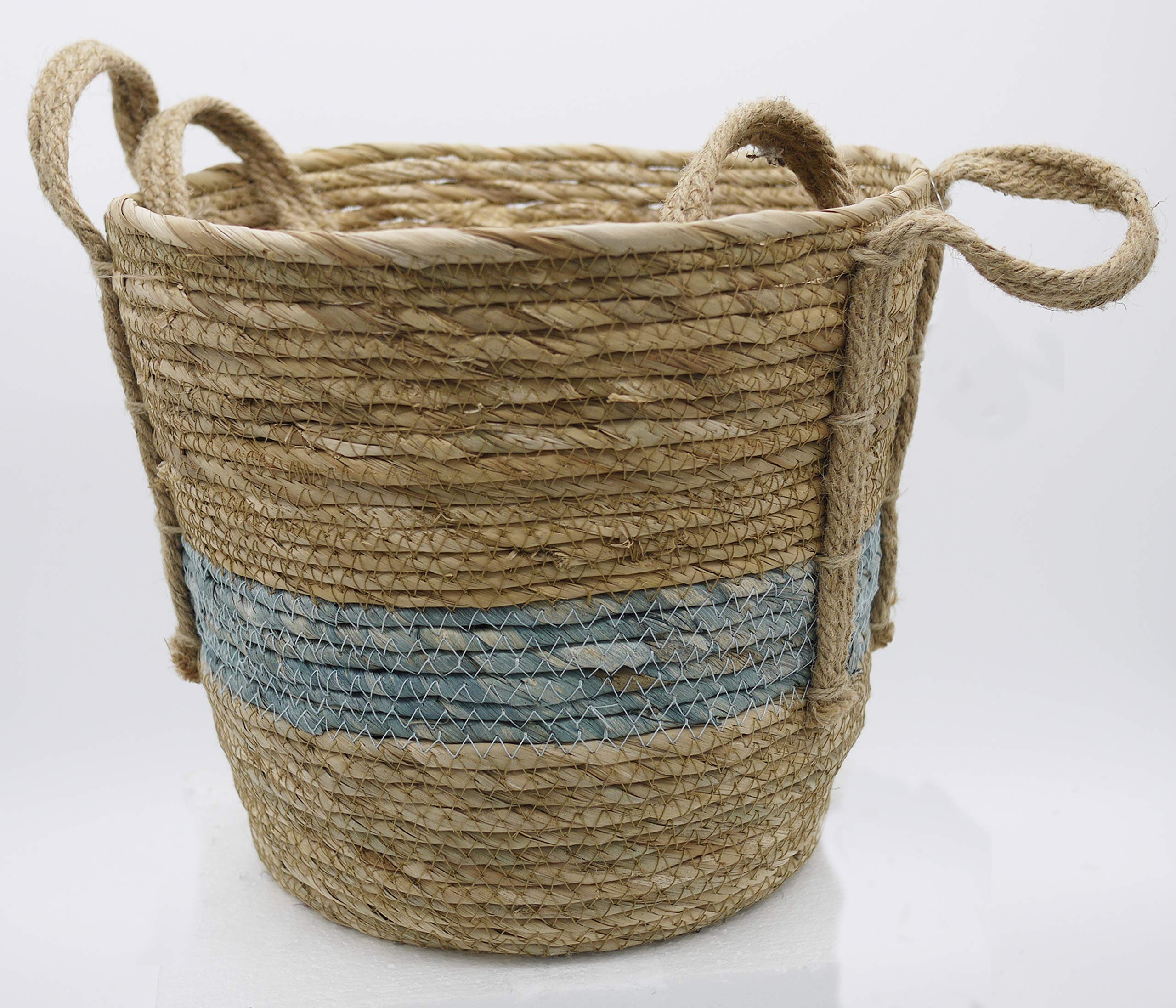 Admired By Nature Nesting Blankets Toys with Handle Storage Bins - Natural for All Season Home Decor, Bedrooms, Nurseries, Offic