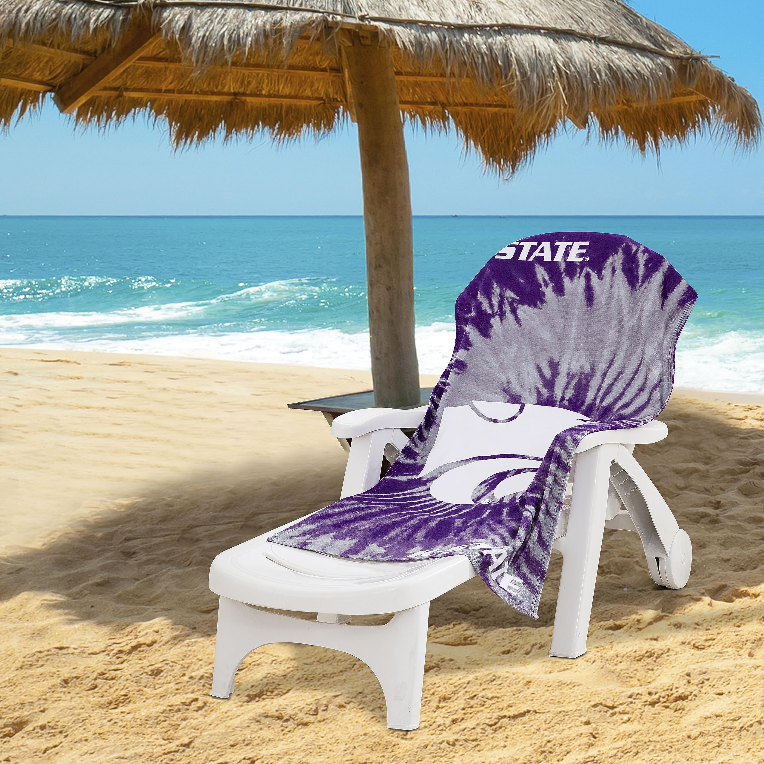 Kansas State Pyschedelic Beach Towel(D0102H94JF7)