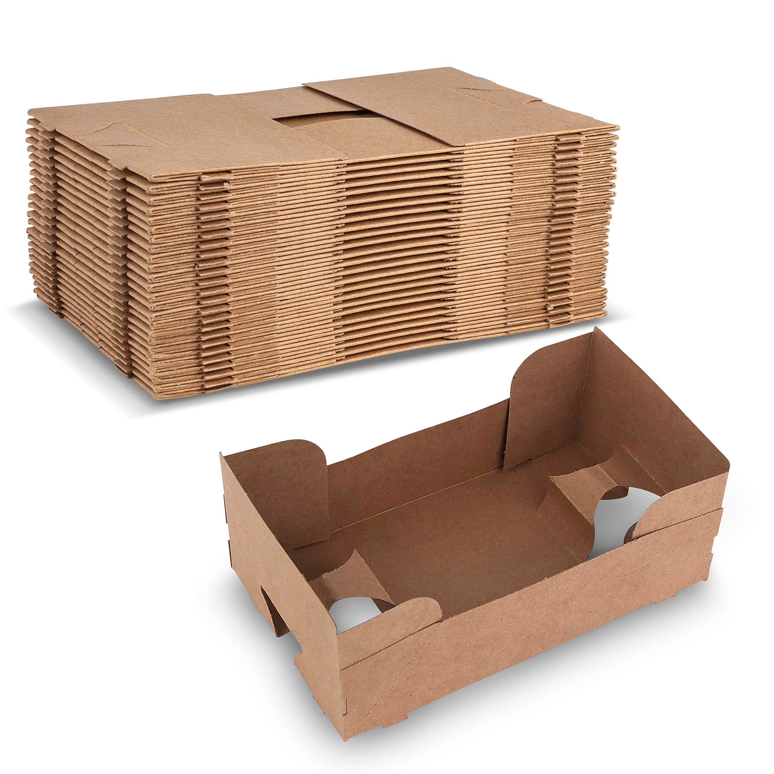 Mt Products Food And Drink Tray 4 Corner Pop-Up J-Type Paperboard Perfect For Holding Food And Liquids In One Place At Stadium O