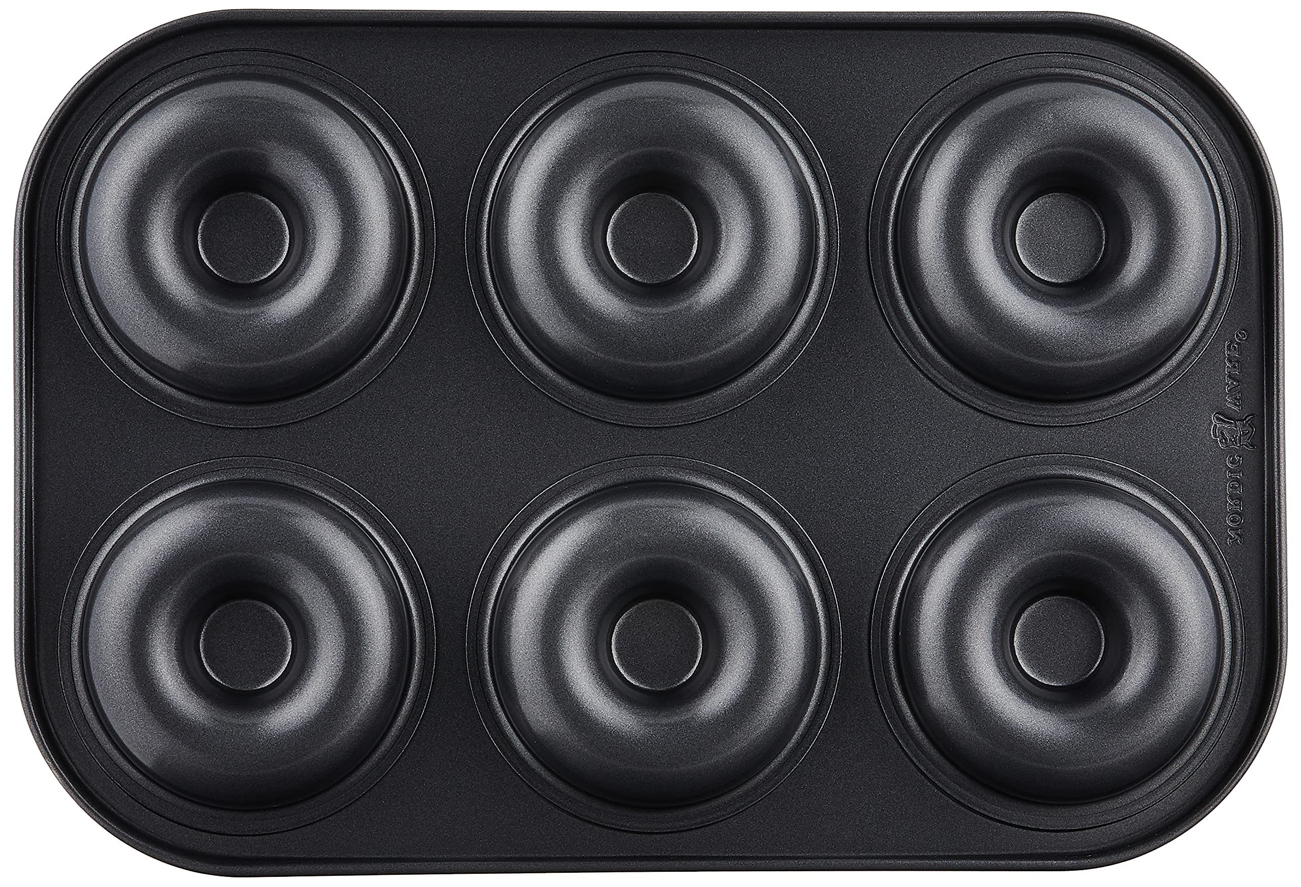 Nordic Ware 6 Cavity Donut Pan, Metal