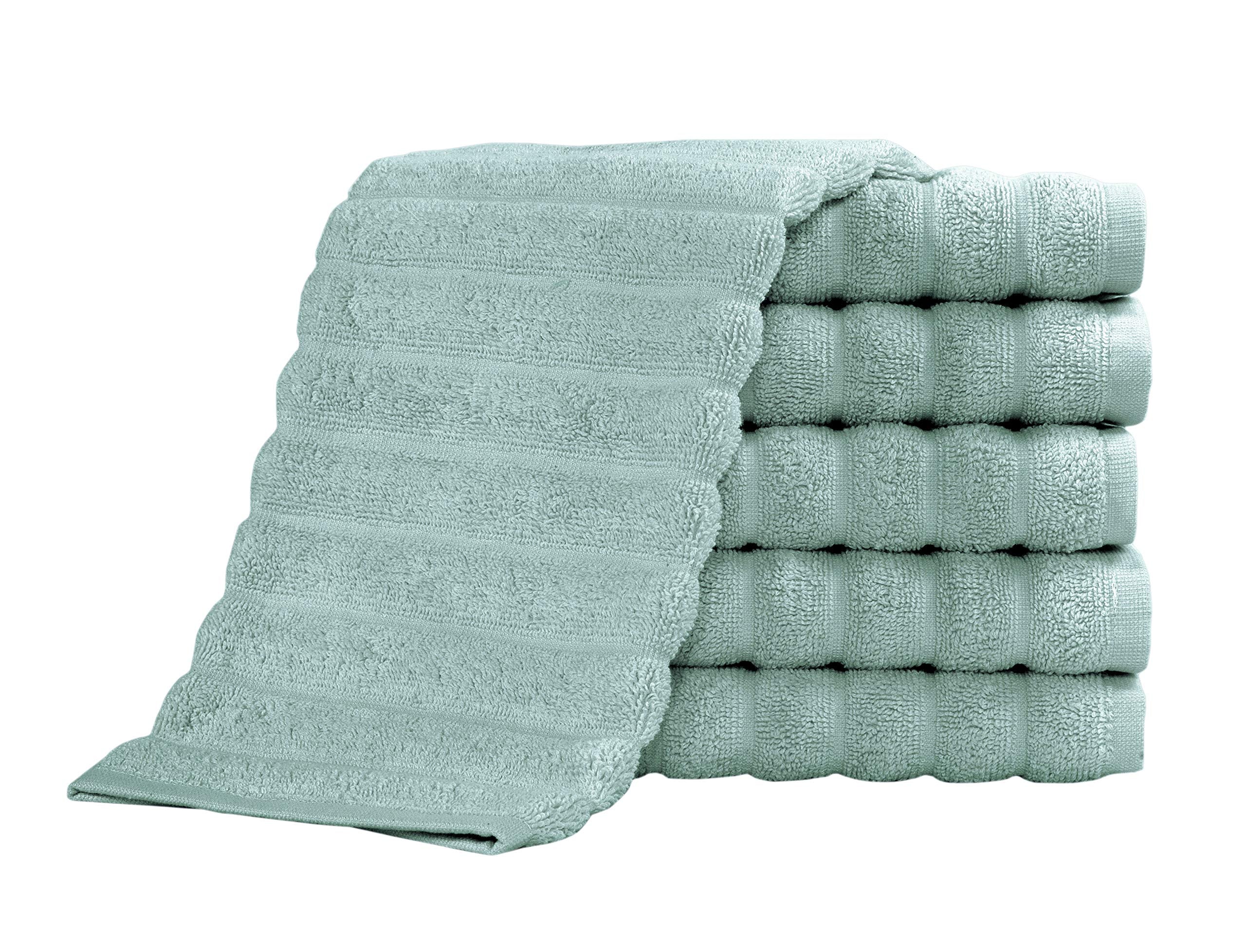 Classic Turkish Towels - Luxury Ribbed Washcloths, 100% Turkish Cotton, Quick Dry, Soft And Absorbent Face Wash Towels, Brampton