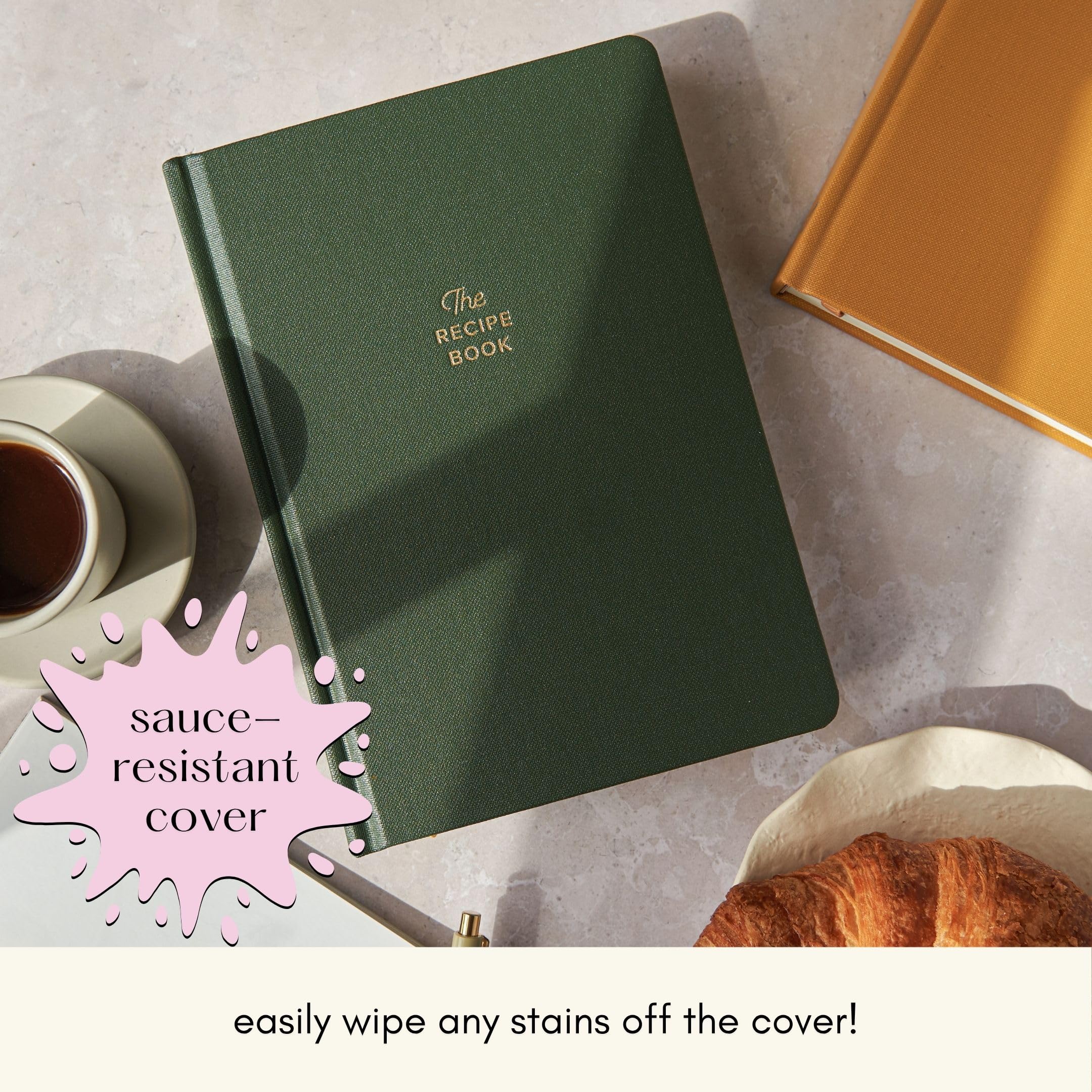 Kunitsa Co. Recipe Notebook - Keepsake Gift, Hardcover Blank Recipe Book to Write In Your Own Recipes with Journaling Prompts Ab