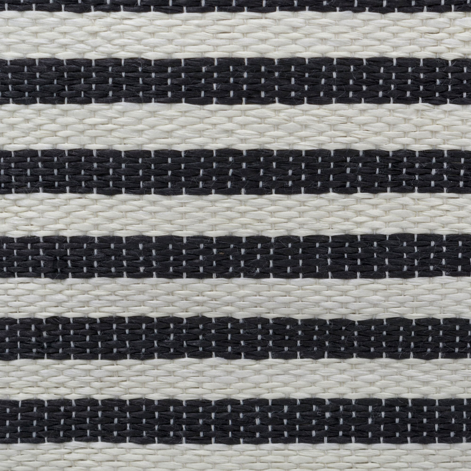 Dii Woven Paper Storage Bin, Pinstripe, Black, Large Round