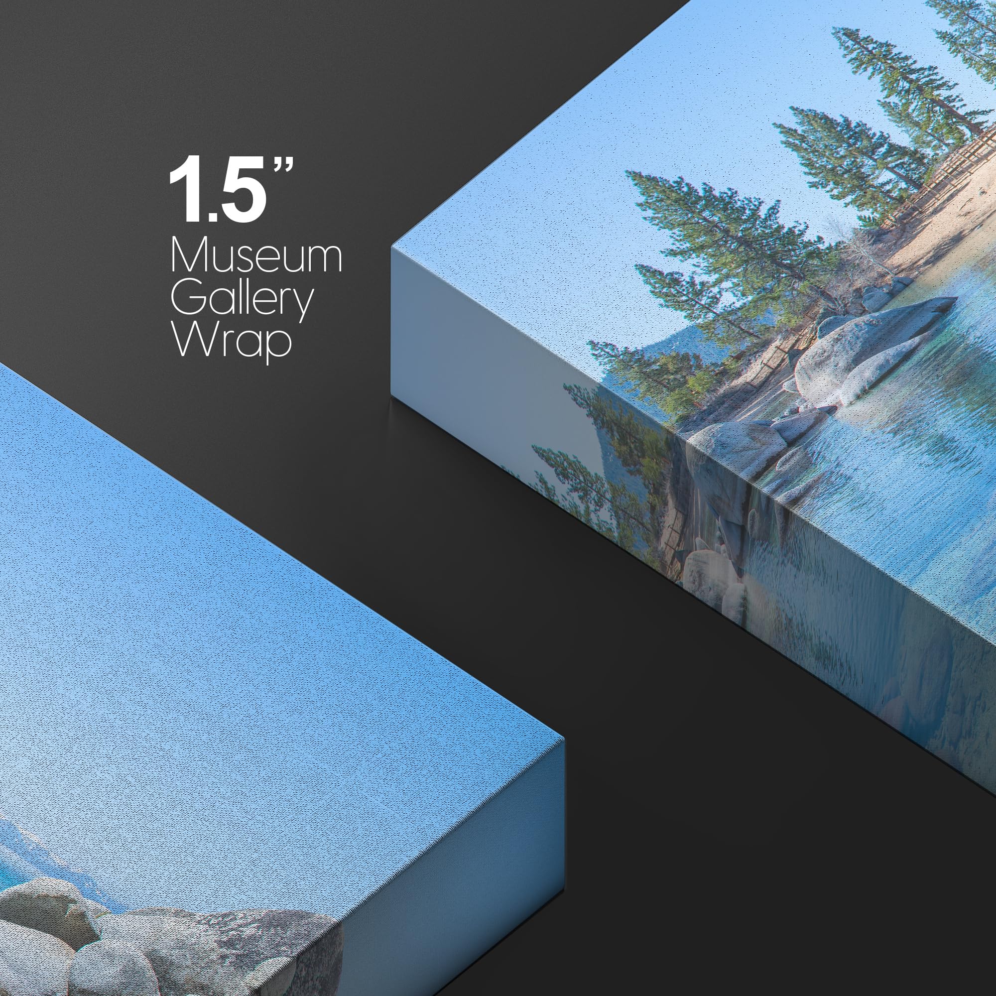 Wall26 Canvas Print Wall Art Blue Lake In Mountain Forest Landscape Nature Wilderness Photography Modern Art Rustic Scenic Color