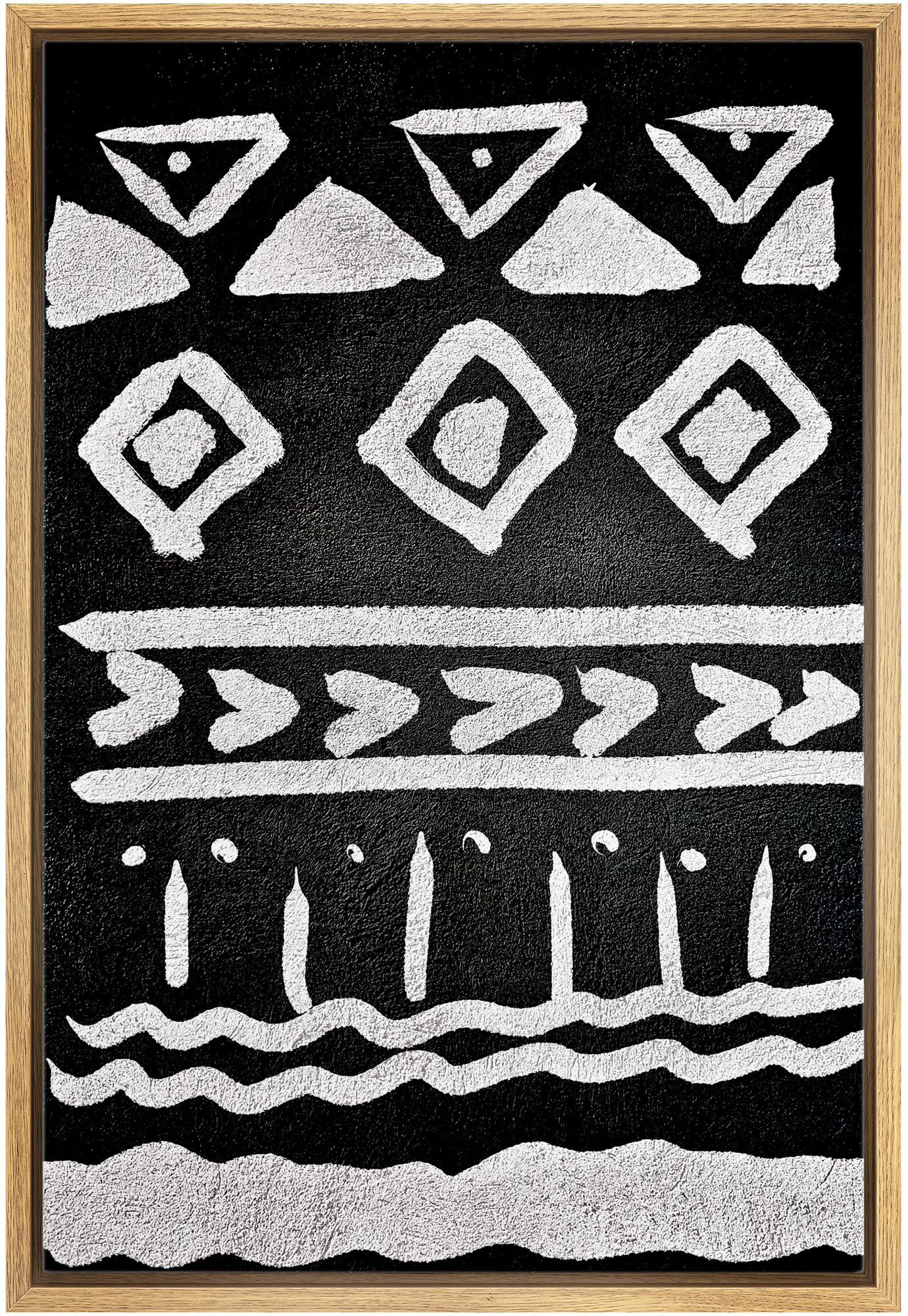 Wall26 Framed Canvas Print Wall Art Geometric Arrow & Triangle Tribal Pattern Abstract Shapes Illustrations Modern Art Bohemian