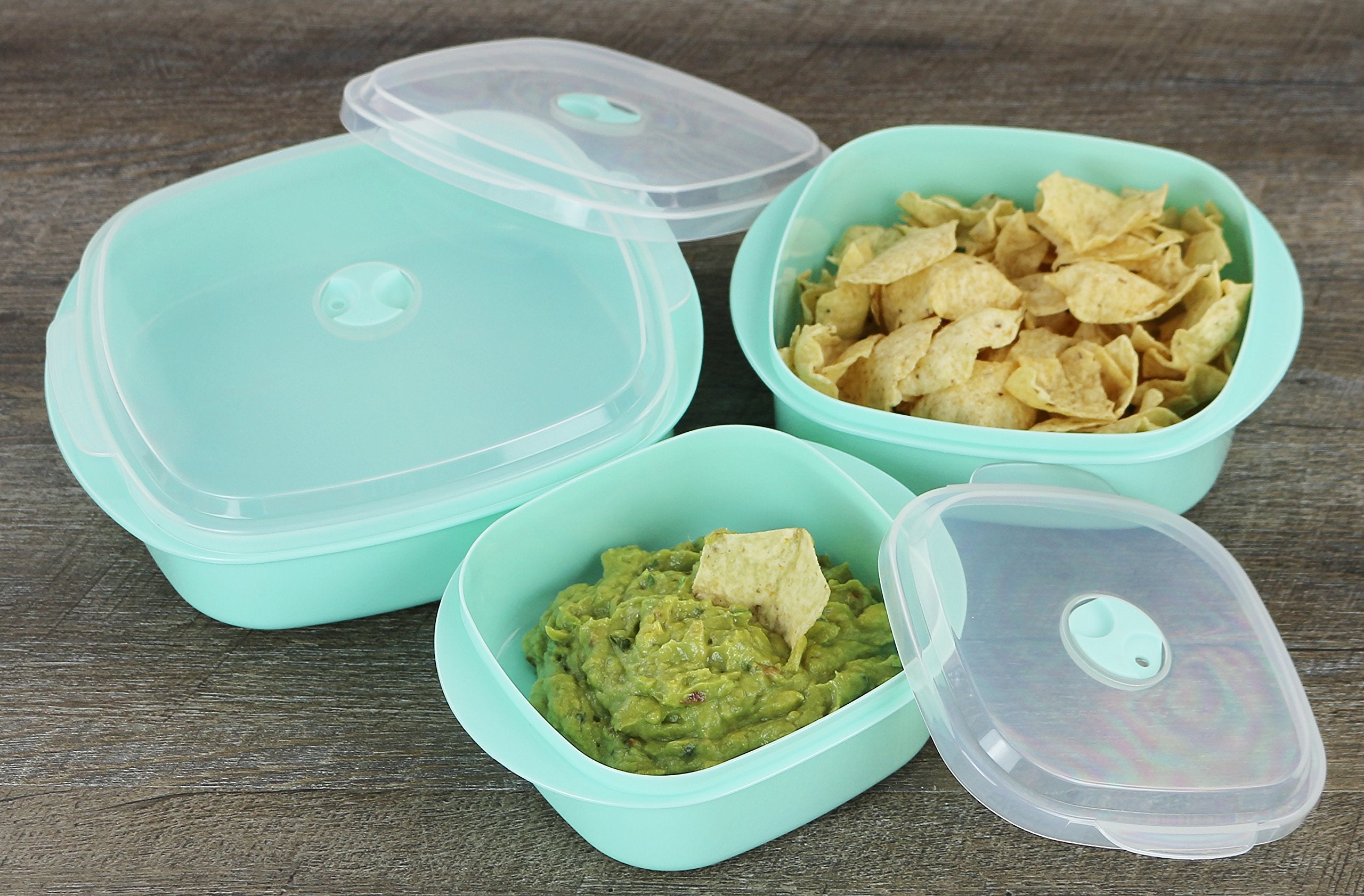 Reston Lloyd Calypso Basics, Microwave Cookware & Storage Set, Adjustable Vent On Lids