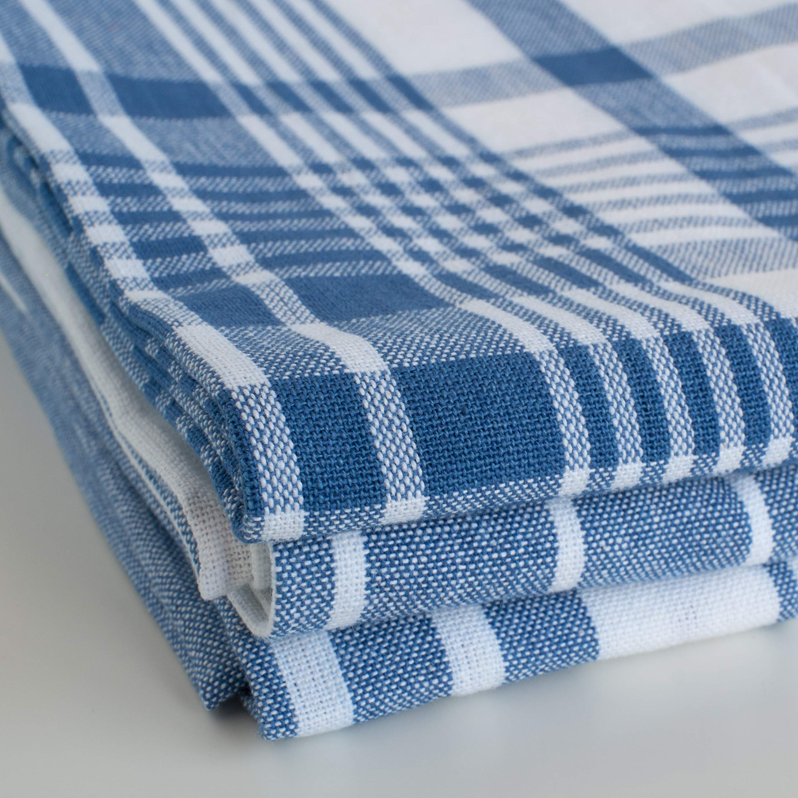 Now Designs Jumbo Pure Kitchen Towel Set Of 3, Royal Blue