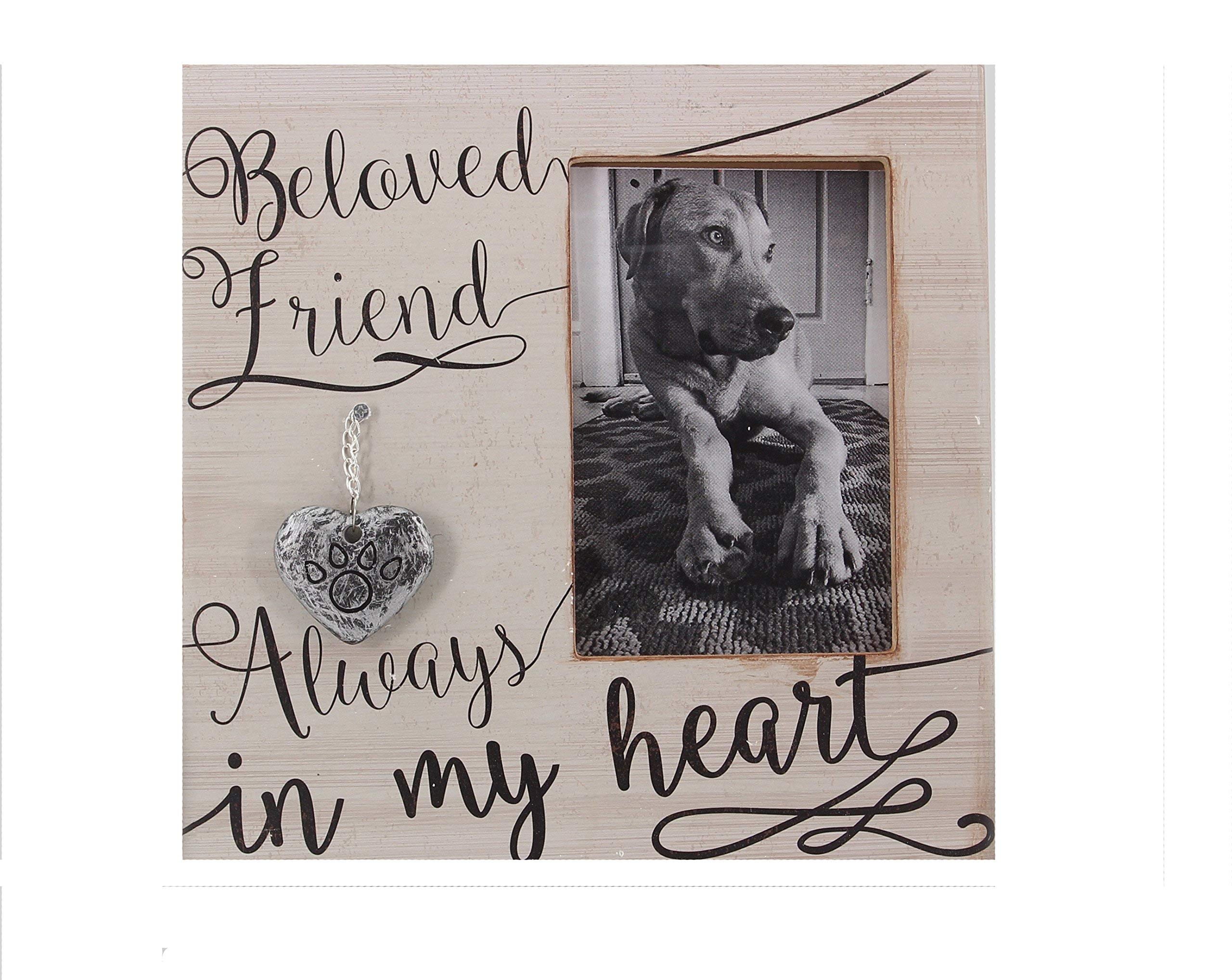 Youngs Inc. Wooden Pet Memorial Picture Frame - Pet Loss Gifts - Dog Memorial Gift - 9    x 9    Frame - Fits 4 x 6 Picture