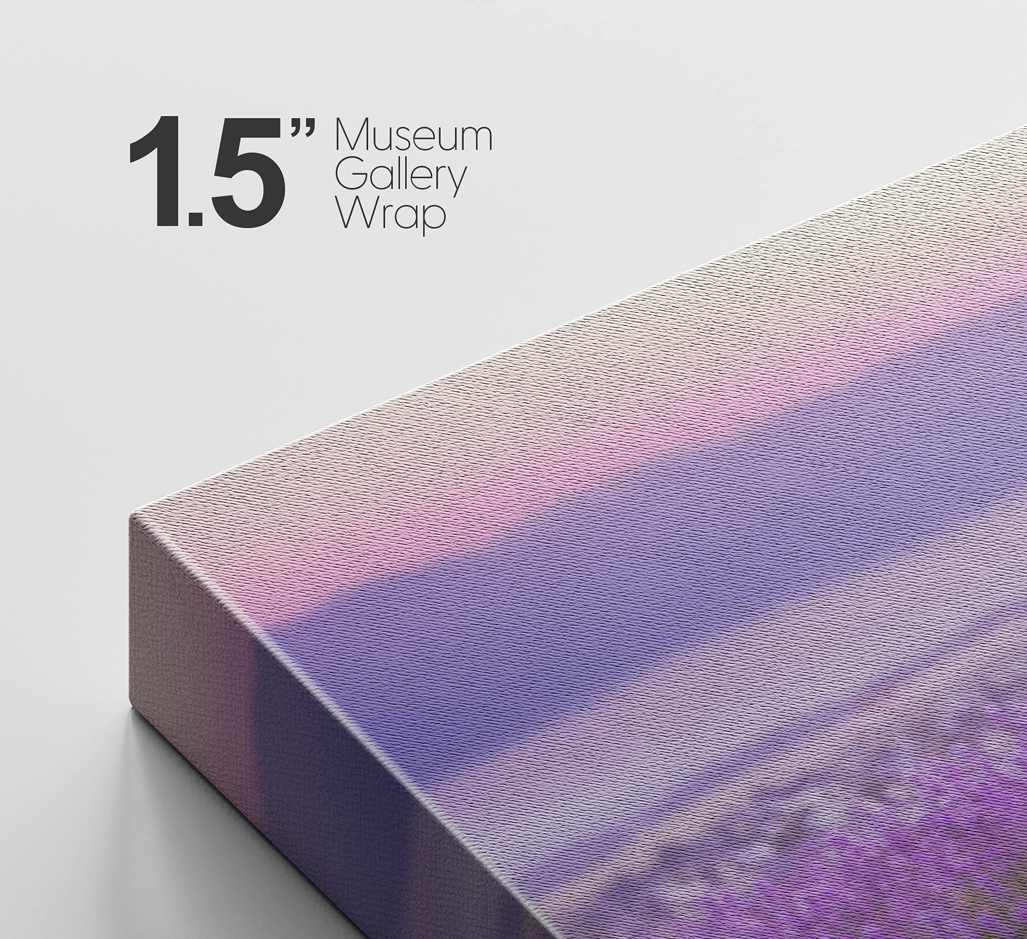 Signford Canvas Print Wall Art Lavender Flowers With Purple Mountain Range Floral Plants Photography Modern Art Rustic Landscape