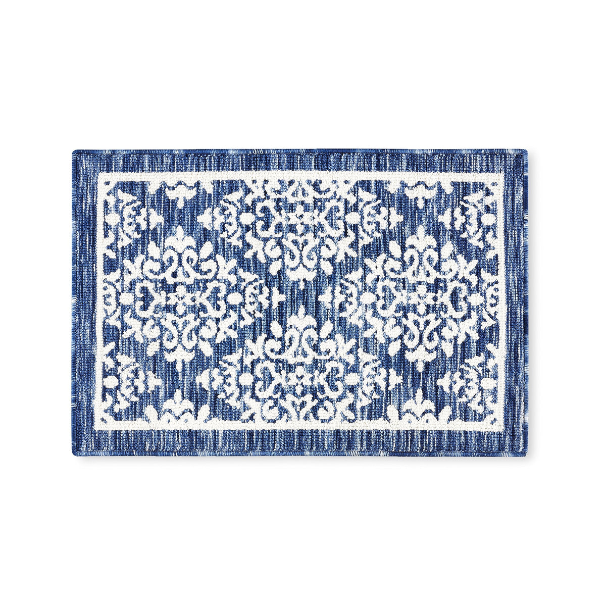 Town & Country Everyday Walker Damask Medallion Everwash Washable Multi-Use Decorative Rug, Tufted Kitchen Rug, Low-Profile Door