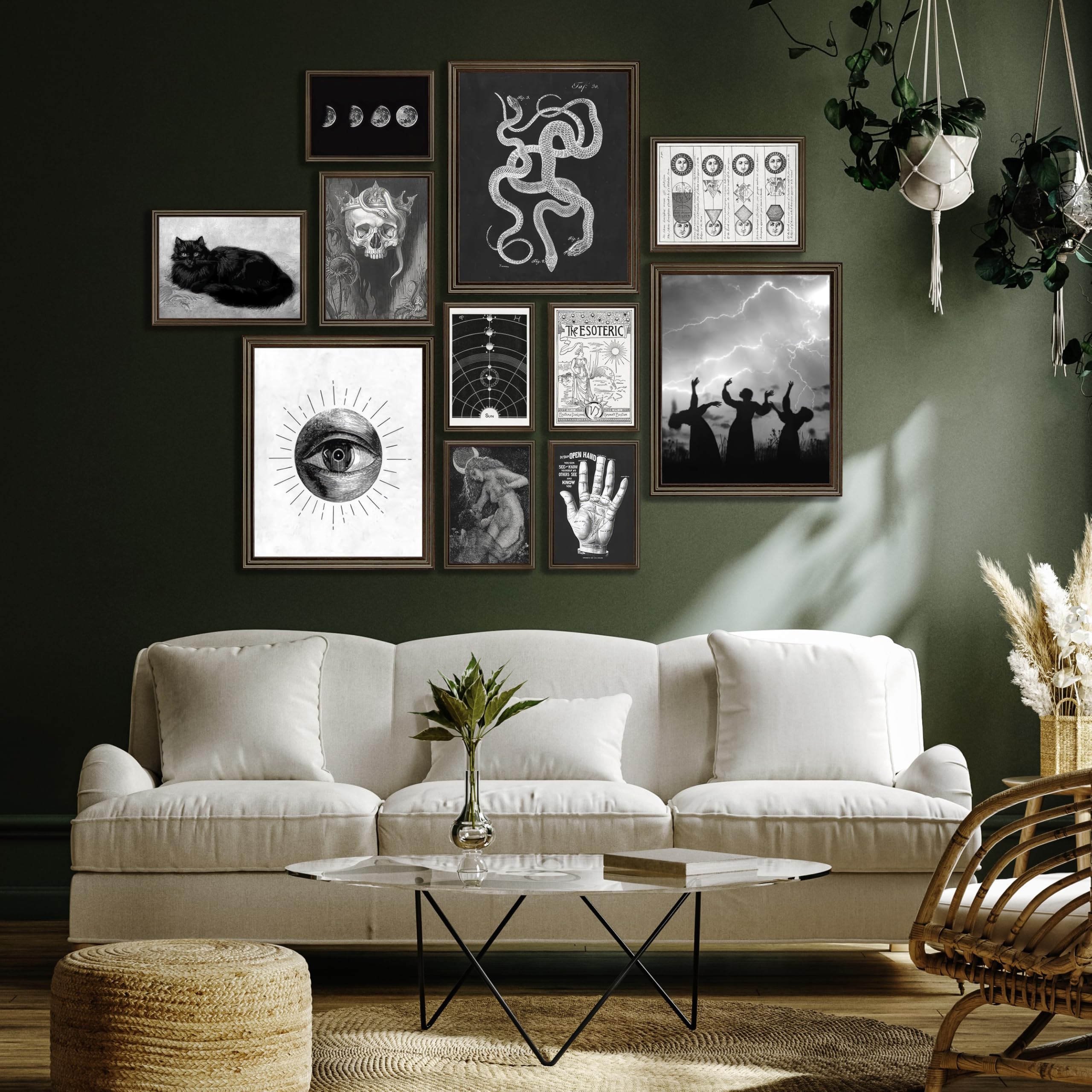 Lanchi95 Dark Room Decor, Halloween Wall Art Prints, Gothic Home Decor, Witchy Home Decor, Spooky Home Decor Halloween Decor, Go