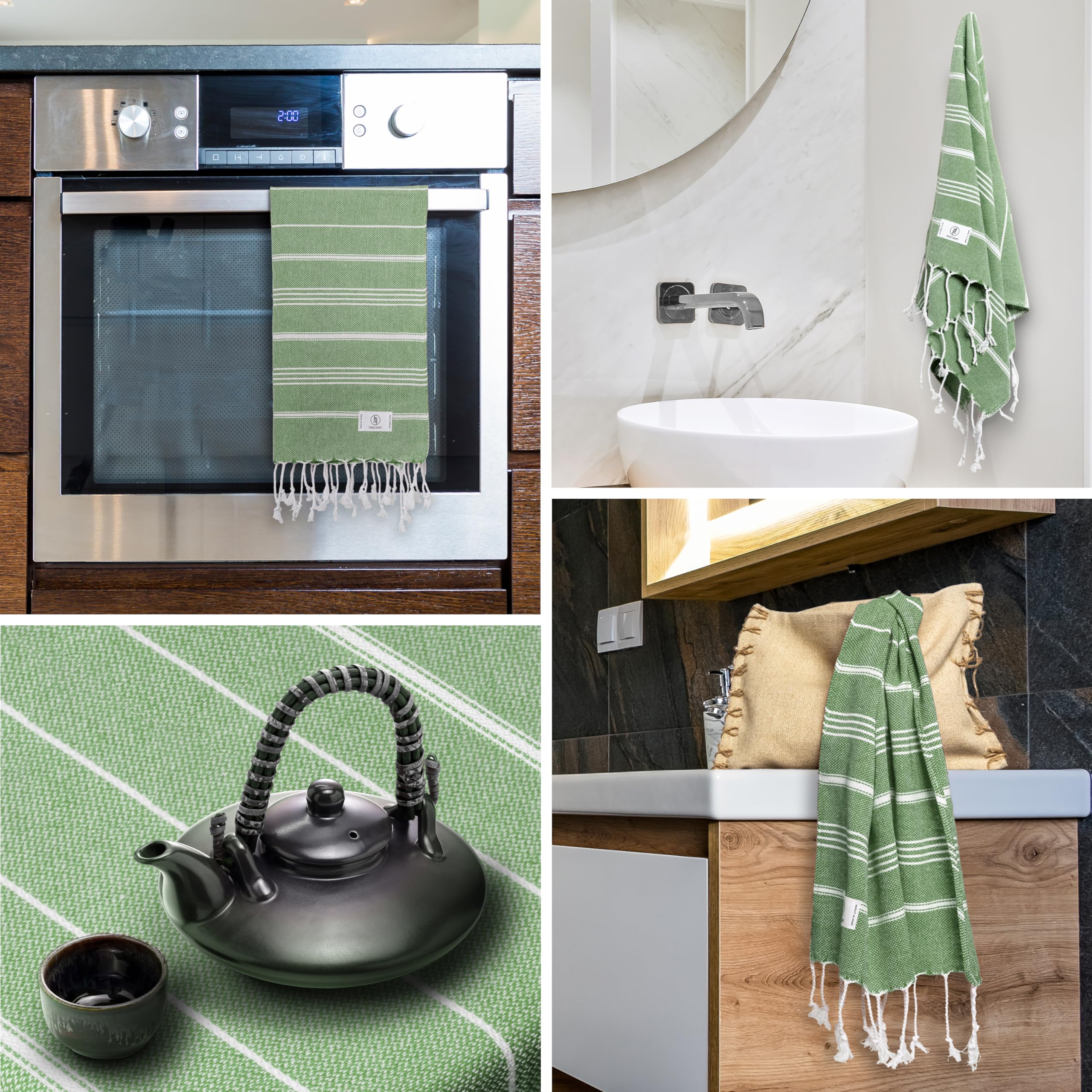 Ossano Towels Hand Towel Set Of 2 - Decorative Towels For Kitchen And Bathroom - Versitale - Tea, Dish, Drying, Cleaning, Guest,
