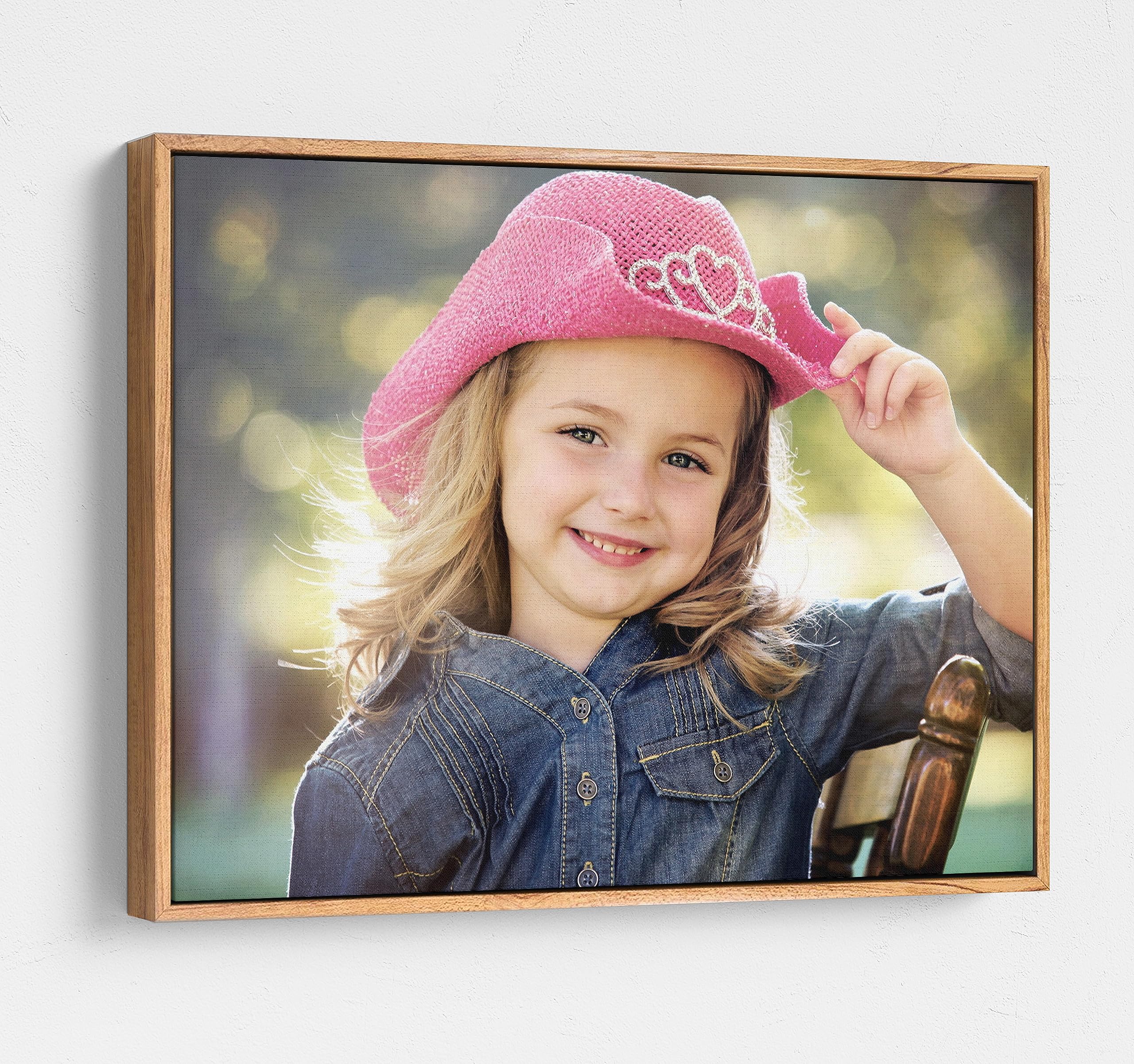 Personalized Custom Canvas Prints: Photo On Canvas (Light Brown 20X24) Transform Your Photos Into Stunning Framed Wall Art Digit