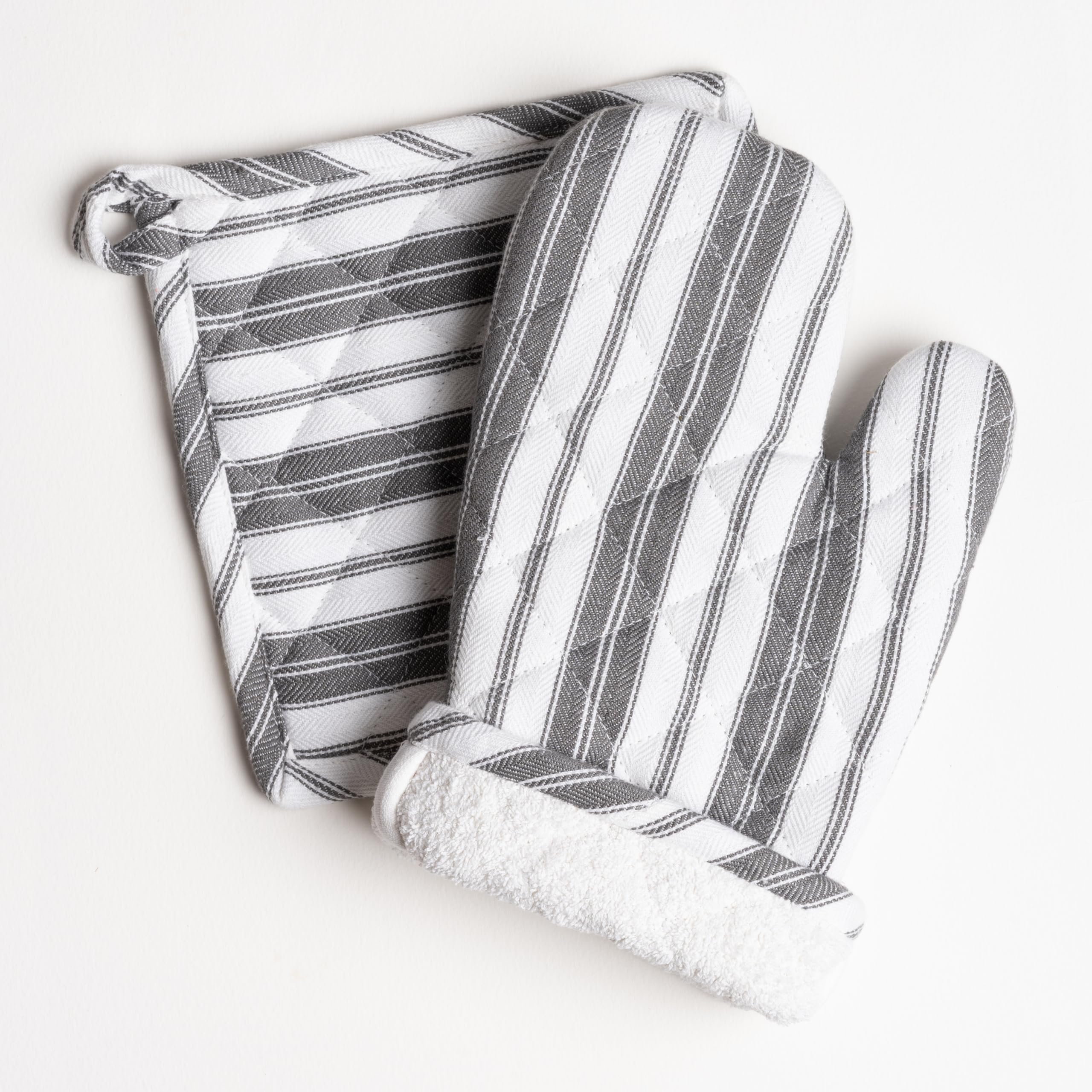 Oven Mitts & Potholder Set - Durable Heat Resistant Gloves - Thick Mittens For Kitchen - Suitable For Cooking, Baking, Grilling