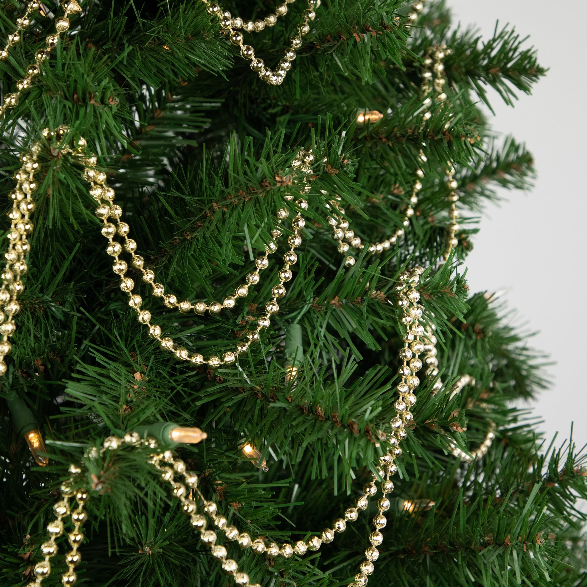 Northlight Metallic Celestial Gold Lam Beaded Christmas Garland 15' x 6mm
