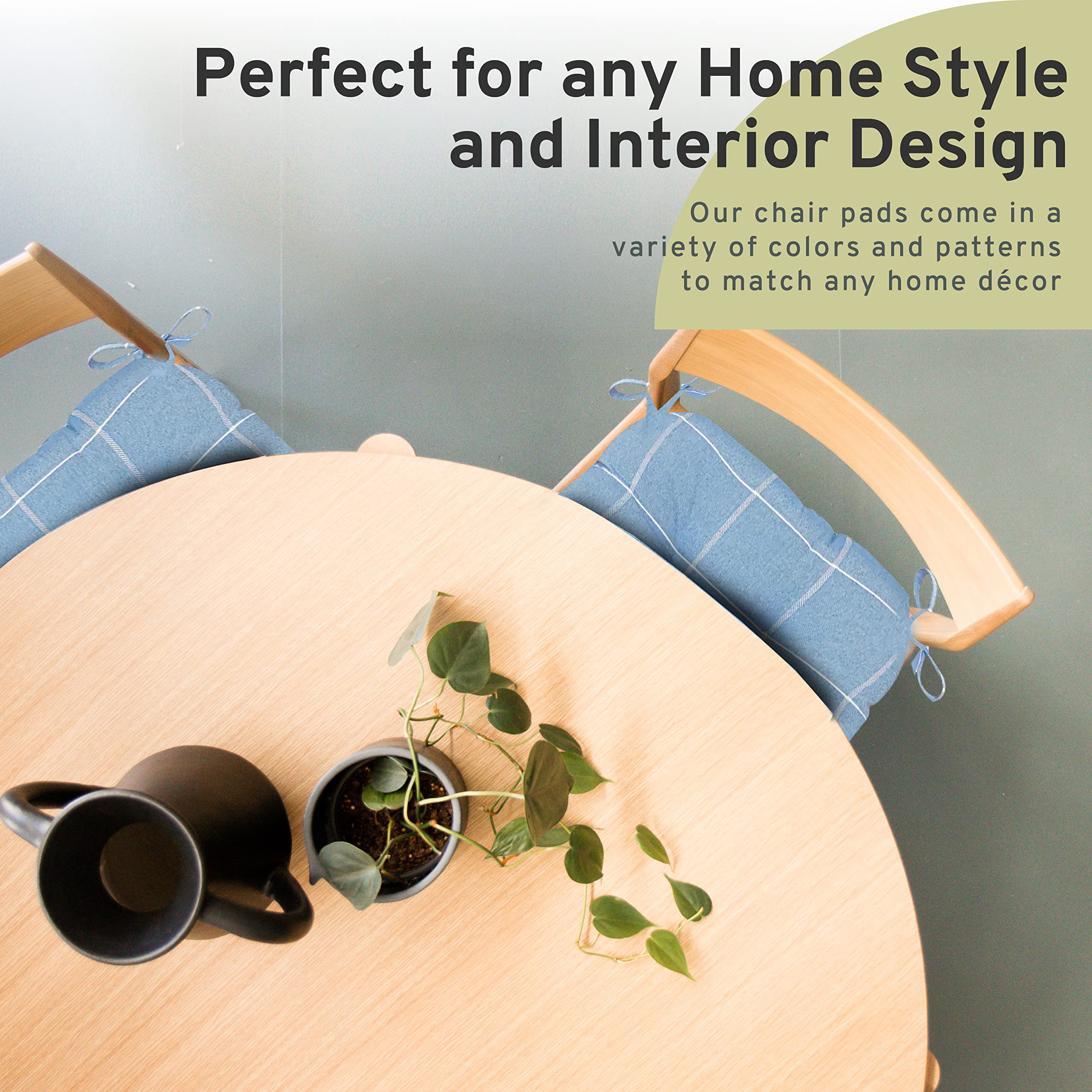 Arlee Highland Set Of 2 Chair Pad, 2 Count (Pack Of 1), Blue