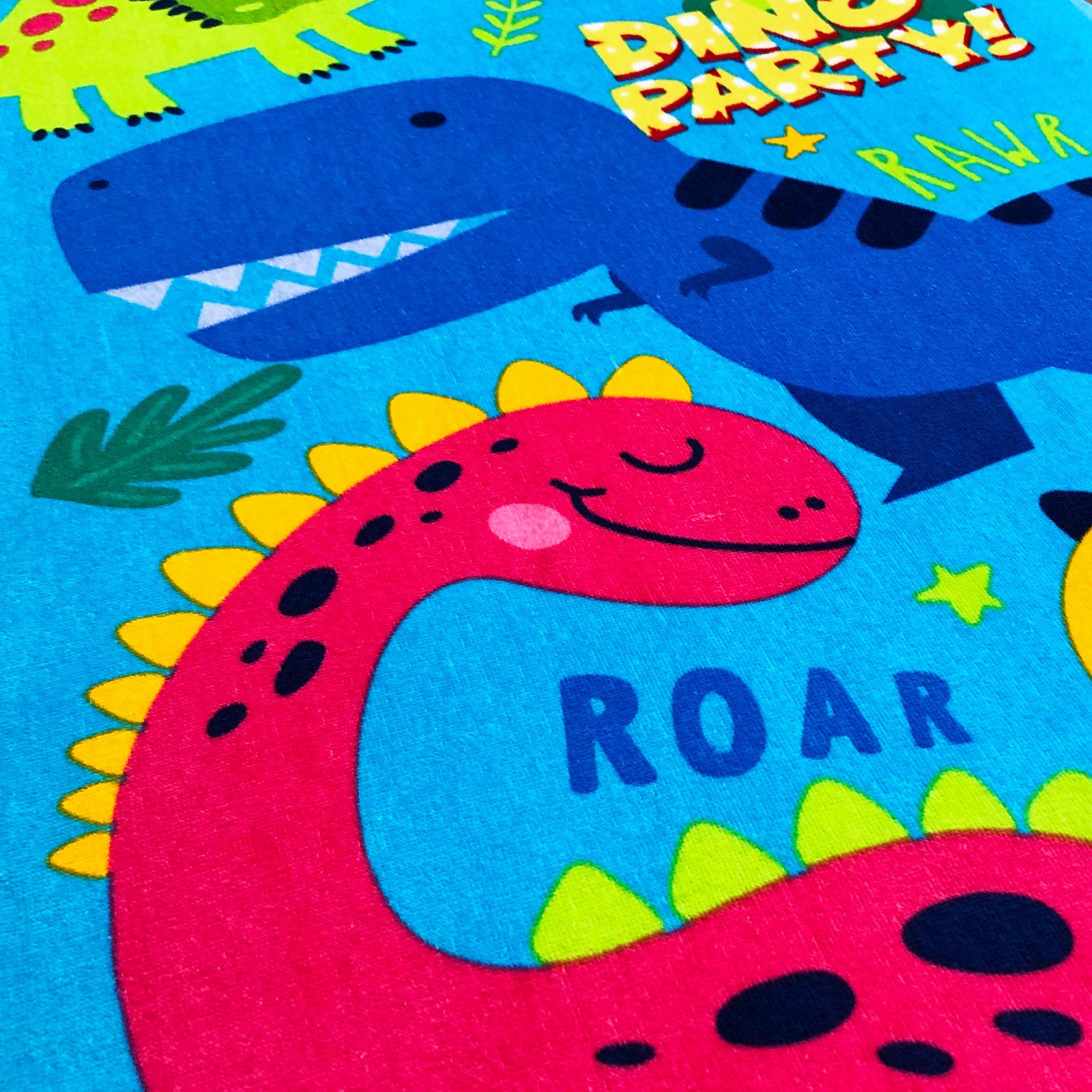 Beachland Dinosaur Beach Towel 28 X 51 Inch 100% Cotton (1 Towel, Dino Party)