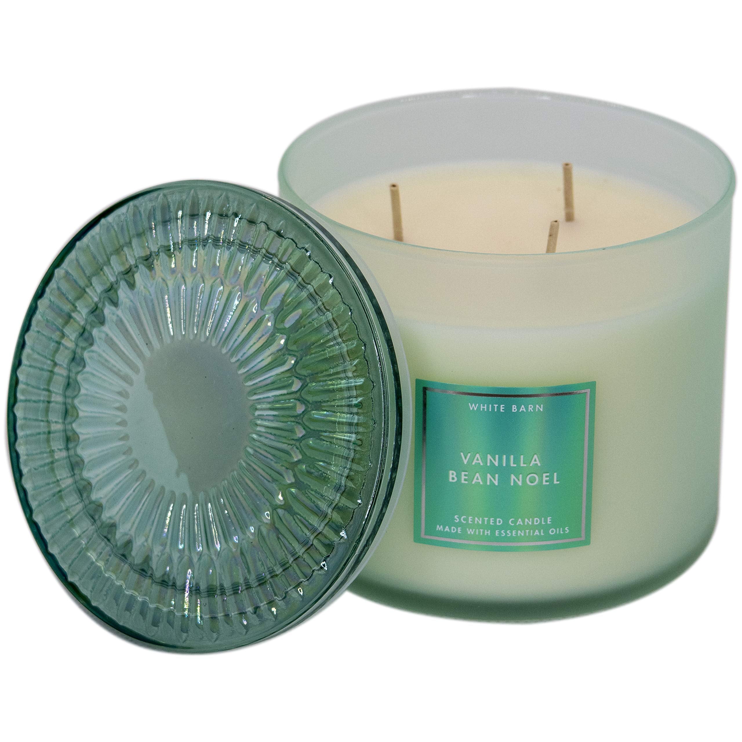 White Barn Bath and Body Works, 3-Wick Candle w/Essential Oils - 14.5 oz - Many Scents! (Vanilla Bean Noel)