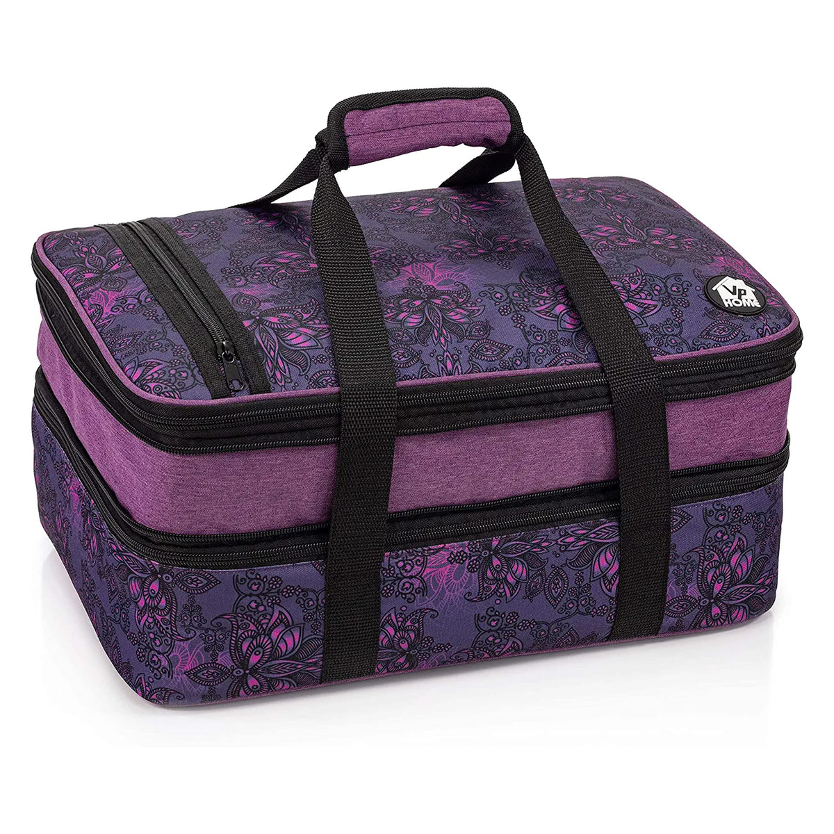 Vp Home Double Casserole Insulated Travel Carry Bag (Henna Tattoo) For Trip Birthday Party, Mother'S Day, Holiday, Christmas Day