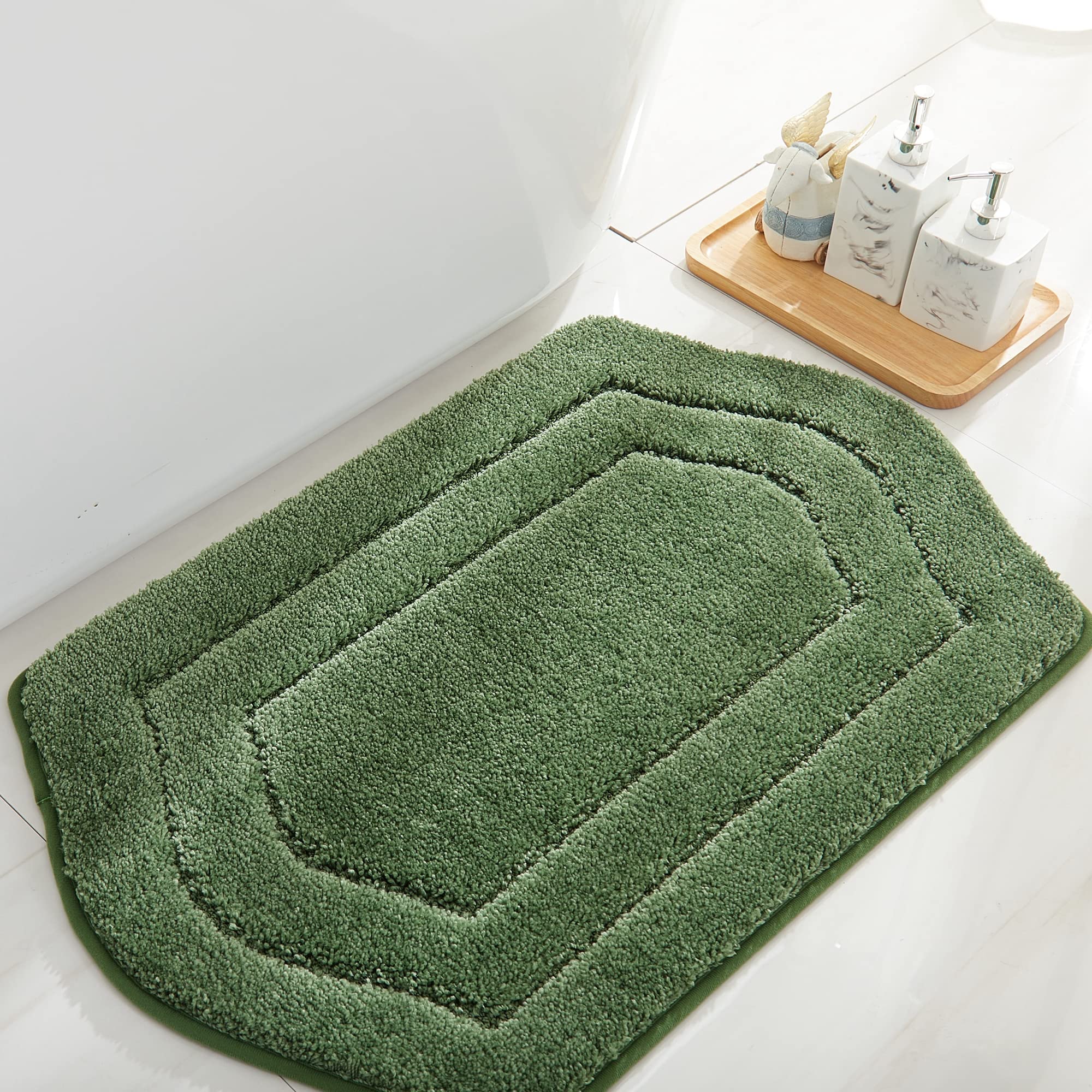 Cosy Homeer Extra Thick Bath Rugs For Bathroom - Anti-Slip Bath Linen Sets Mats Soft Plush Yarn Shaggy 100% Strong Polyester Liv