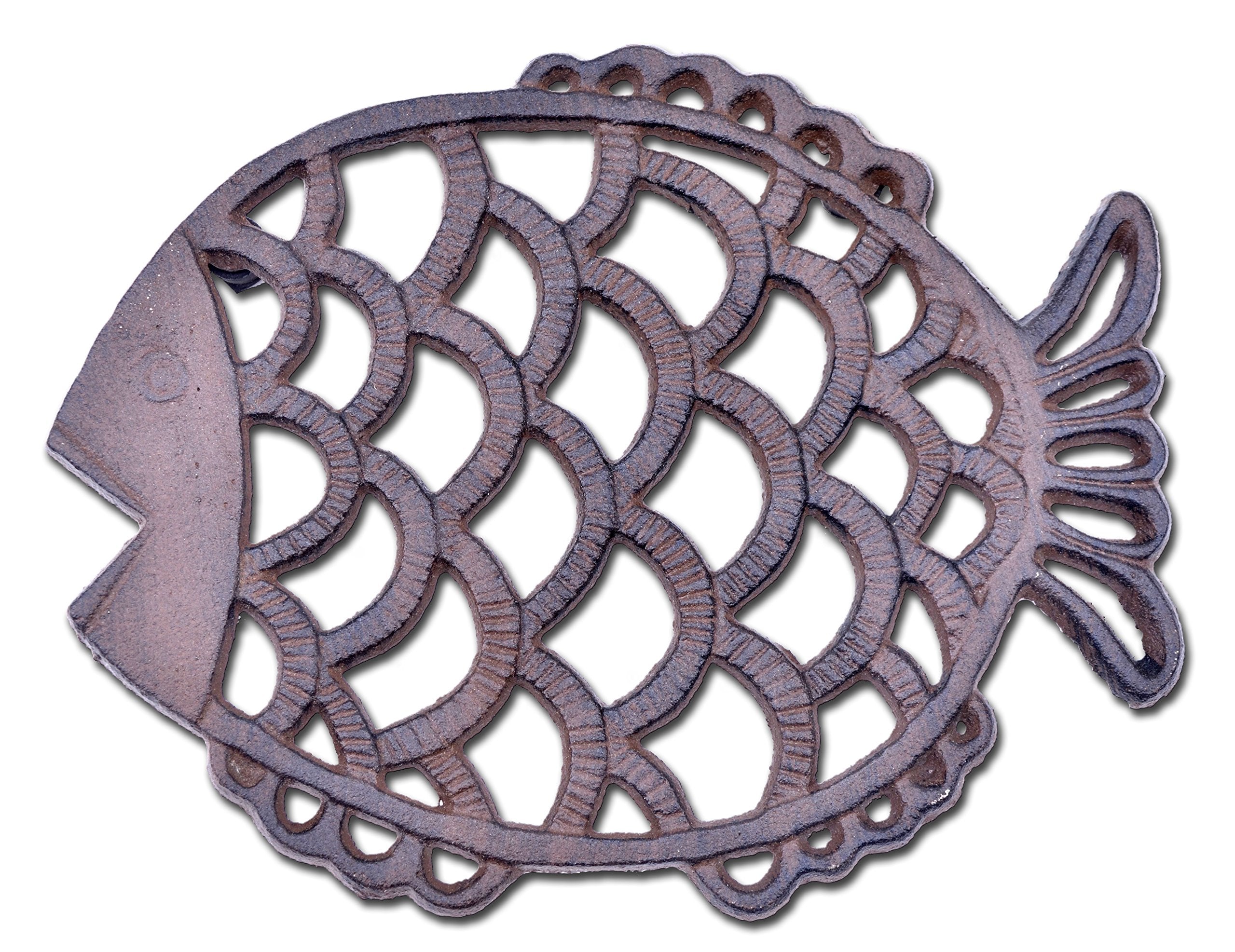 Decorative Cast Iron Trivet - Fish - 7.75'' Wide