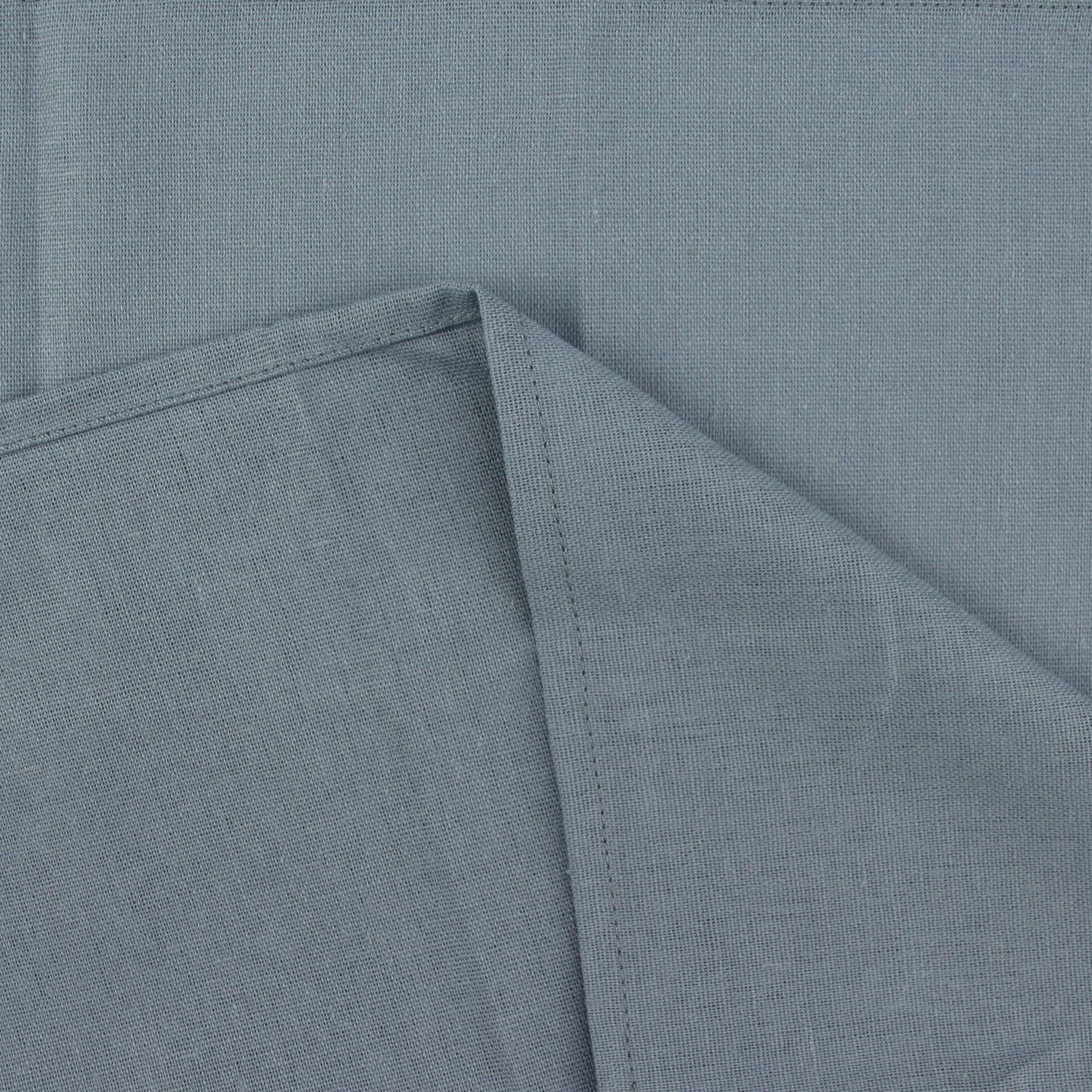 Infei Solid Color Cotton Linen Blended Thin Dinner Cloth Napkins - Set Of 12 (40 X 40 Cm) - For Events & Home Use (Multi Blue)