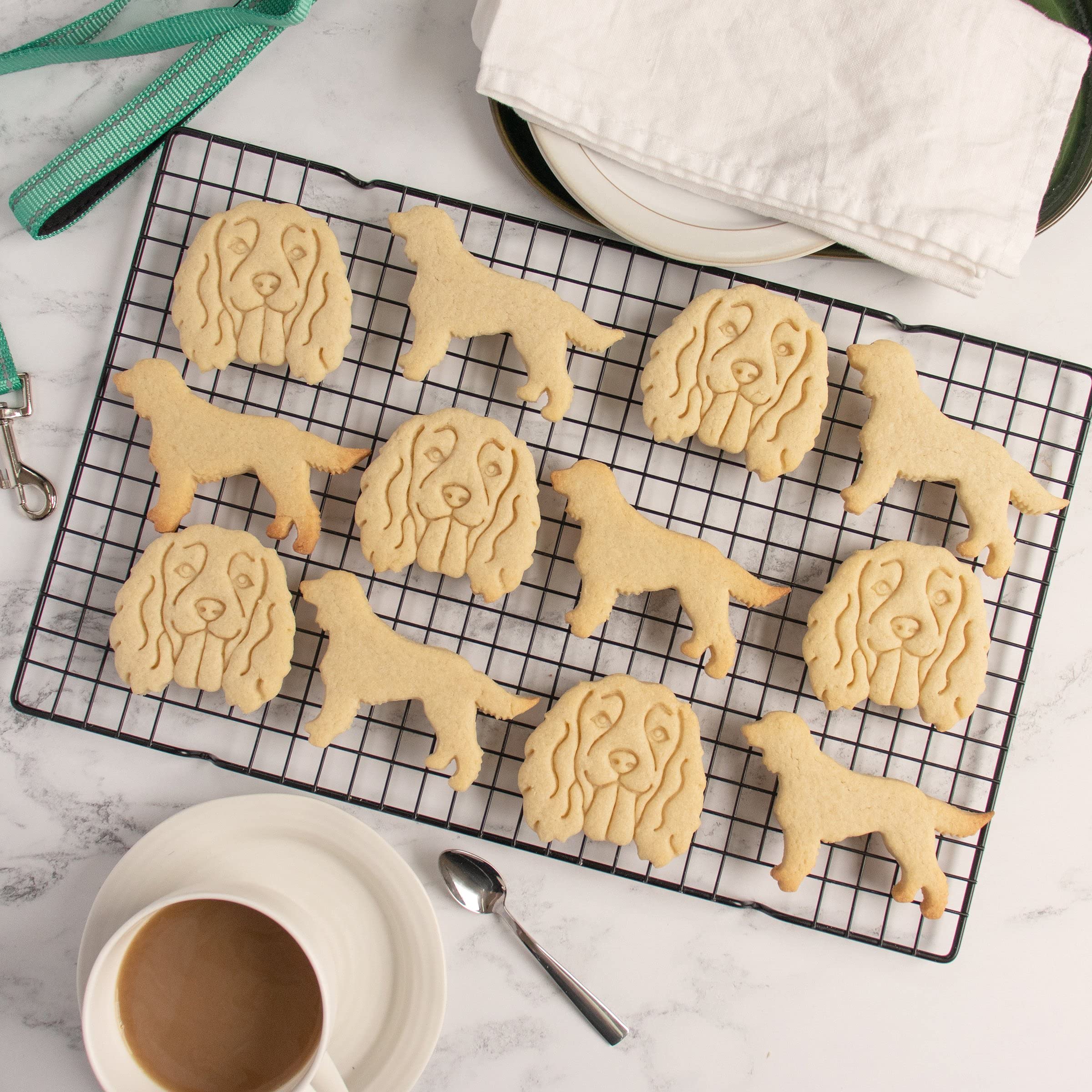 Set Of 2 Working Cocker Spaniel Cookie Cutters (Designs: Face And Silhouette), 2 Pieces - Bakerlogy