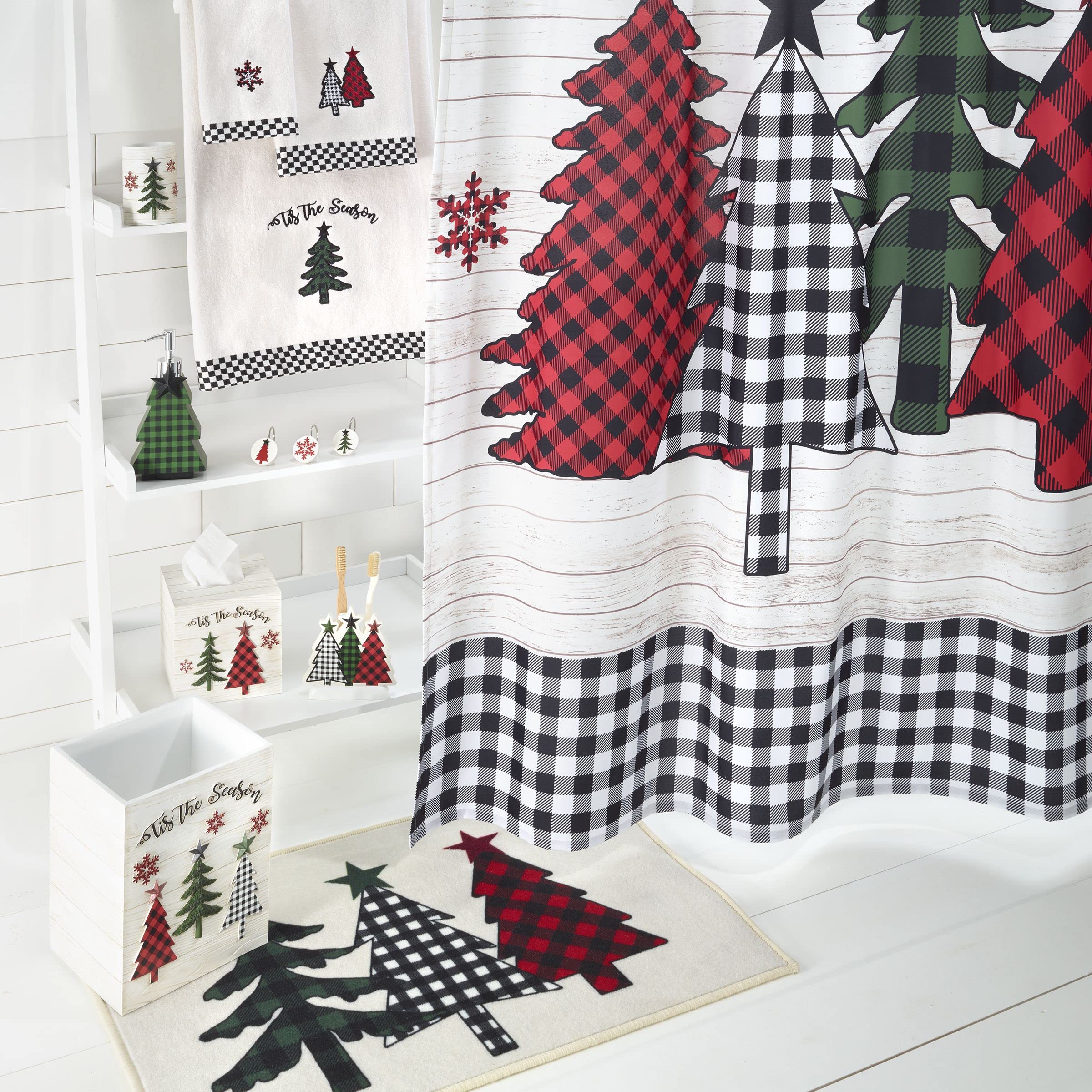 Avanti Linens - Fingertip Towels, Soft & Absorbent Cotton Velour, Christmas Decorations, Set Of 4 (Tis The Season Collection)