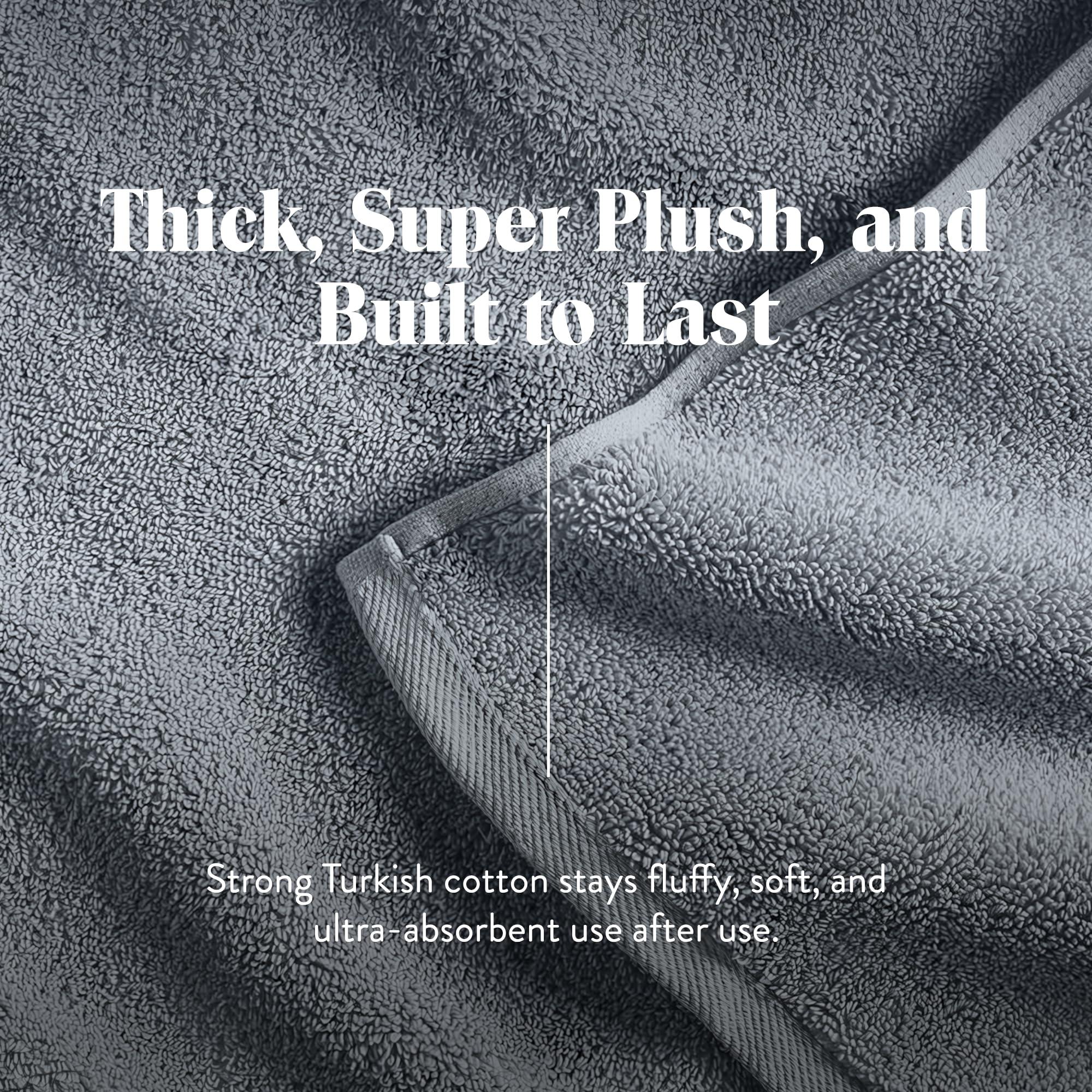 Brooklinen Super-Plush Washcloths - Set of 2  Smoke Gray  100% Cotton  Best Luxury Spa Towels