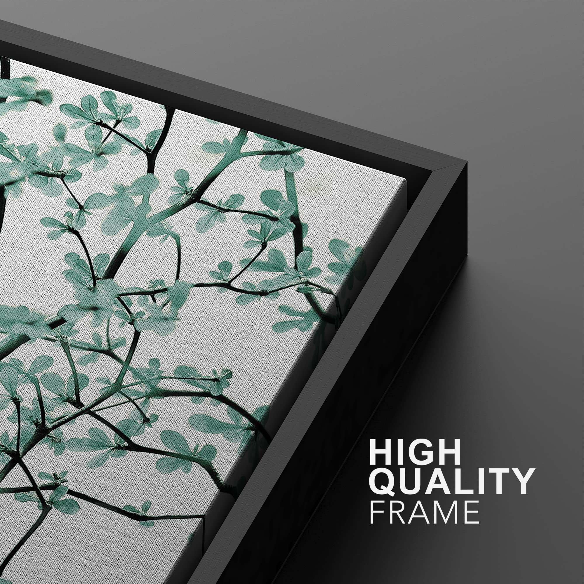 Signwin Framed Wall Art Print Set Watercolor Style Illustration Of Tree Branch Leaves Nature Trees Digital Art Modern Art Contem