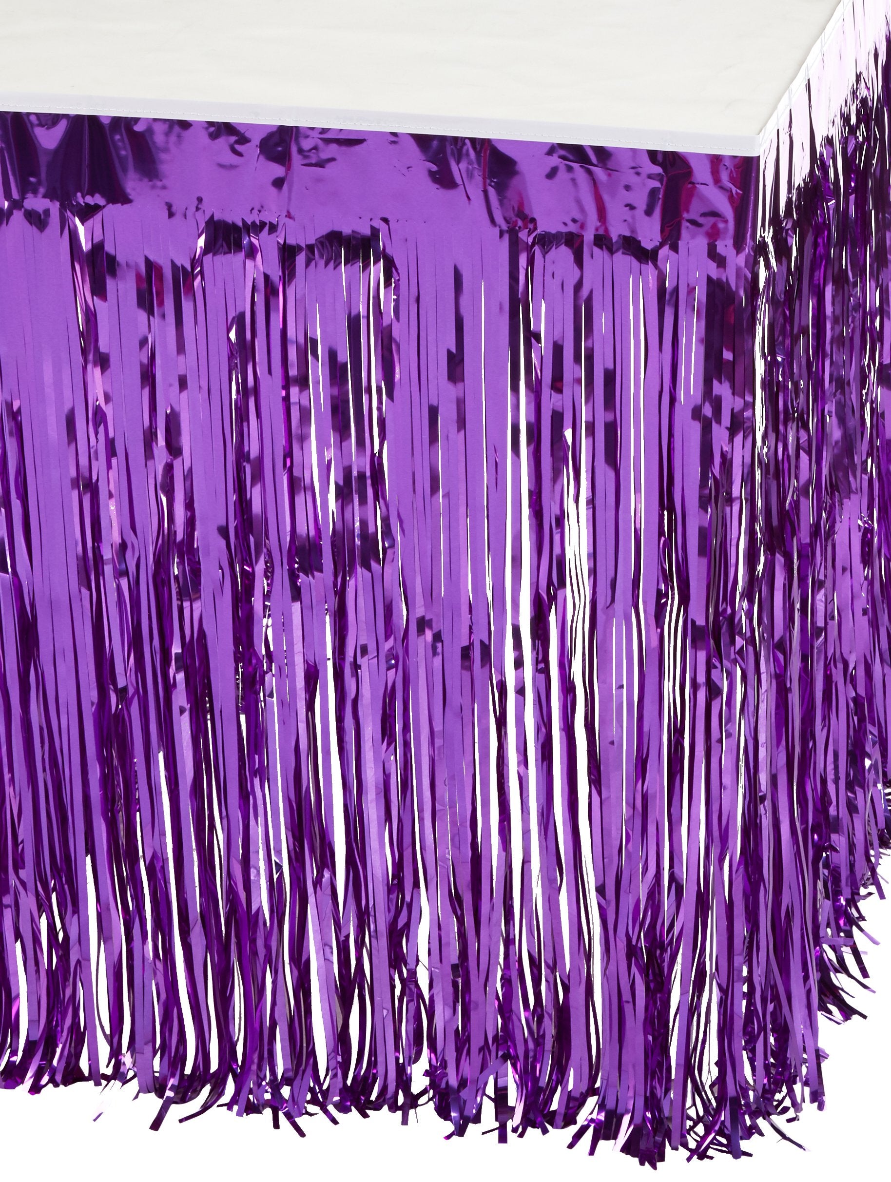 Pkgd 2-Ply FR Metallic Table Skirting (purple) Party Accessory (1 count) (1/Pkg)